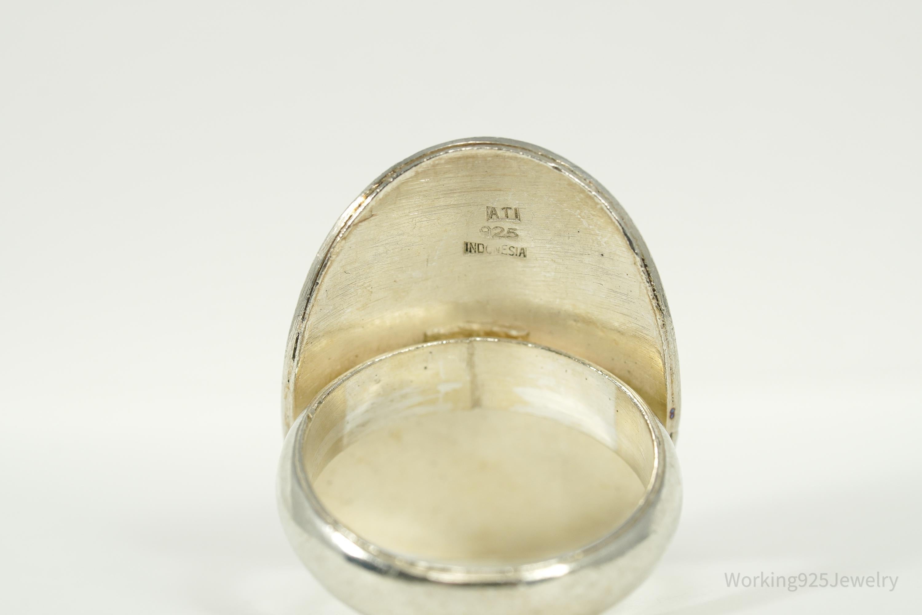 Vintage ATI Carnelian Sterling Silver Ring - Size 6