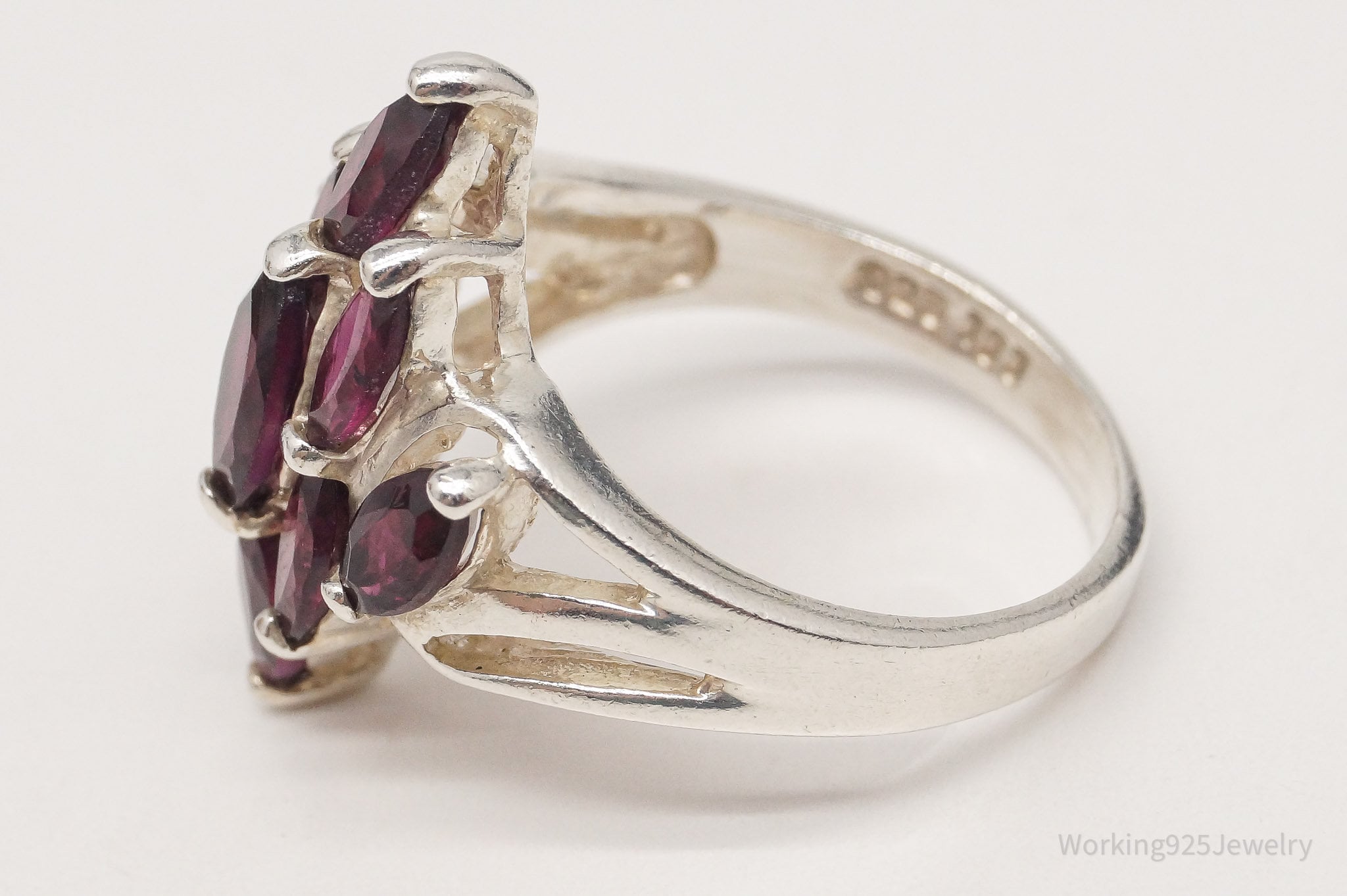 Vintage Avon Rhodolite Garnet Sterling Silver Ring - Size 7