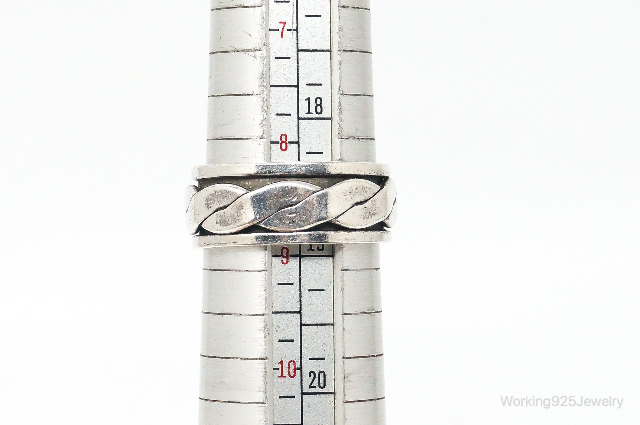 Vintage Taxco Mexico Sterling Silver Woven Vine Ring Size 8.5