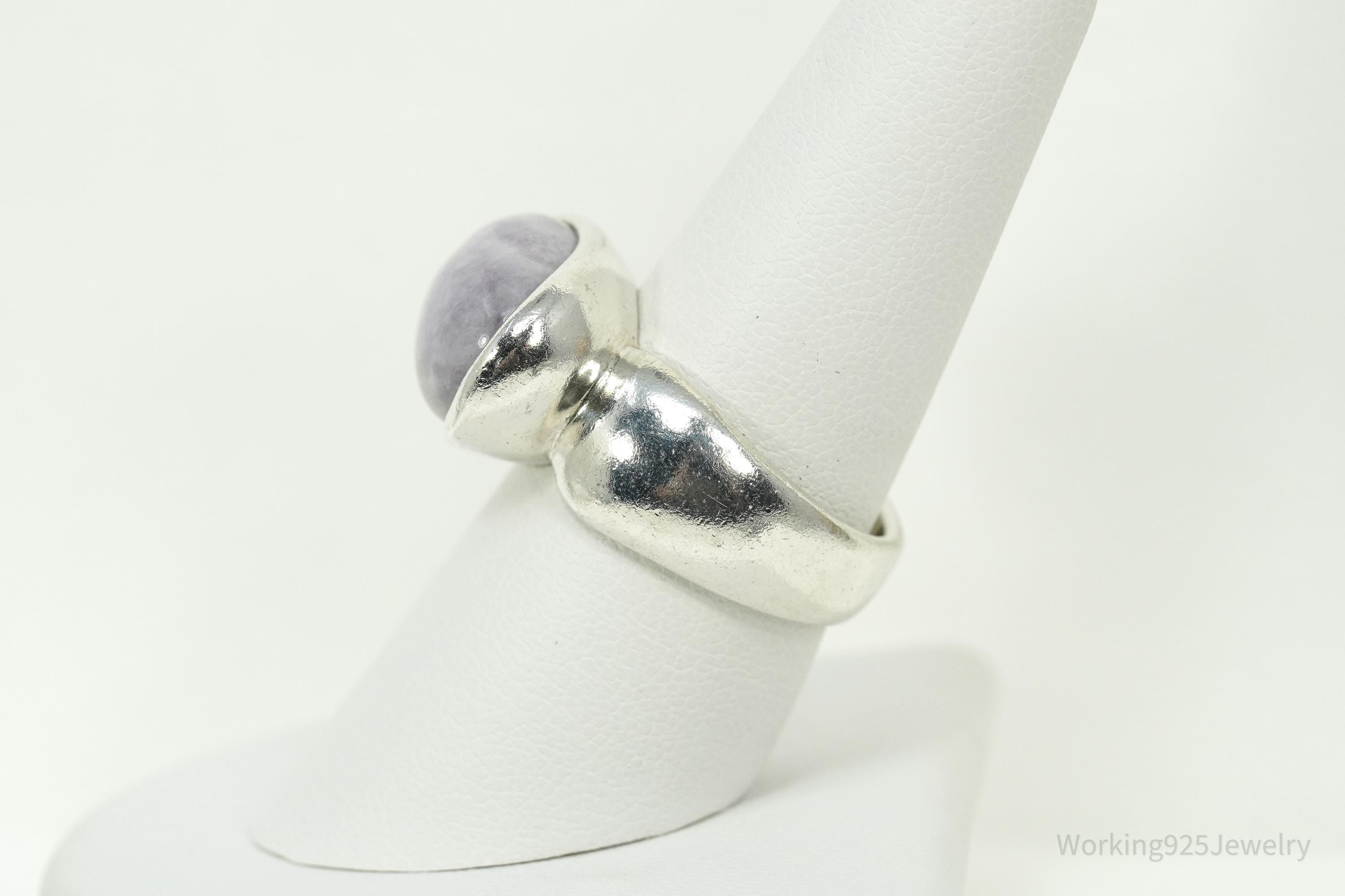 Vintage Joseph Esposito Espo Amethyst Sterling Silver Ring Size 8