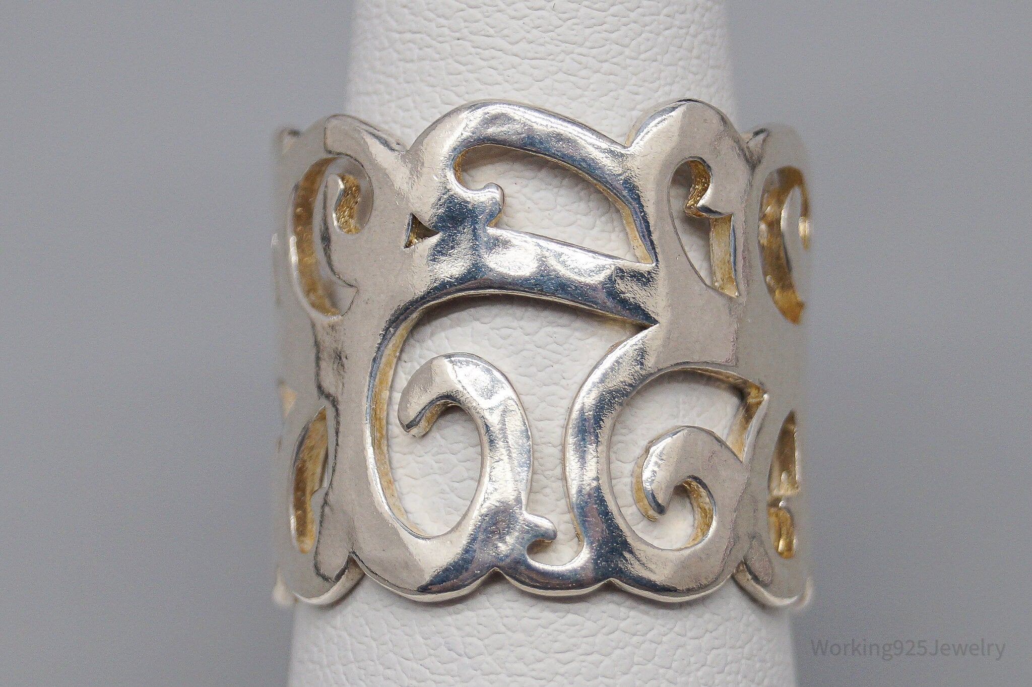 Vintage Designer Silpada Retired "Eden" Sterling Silver Ring - Size 7.75