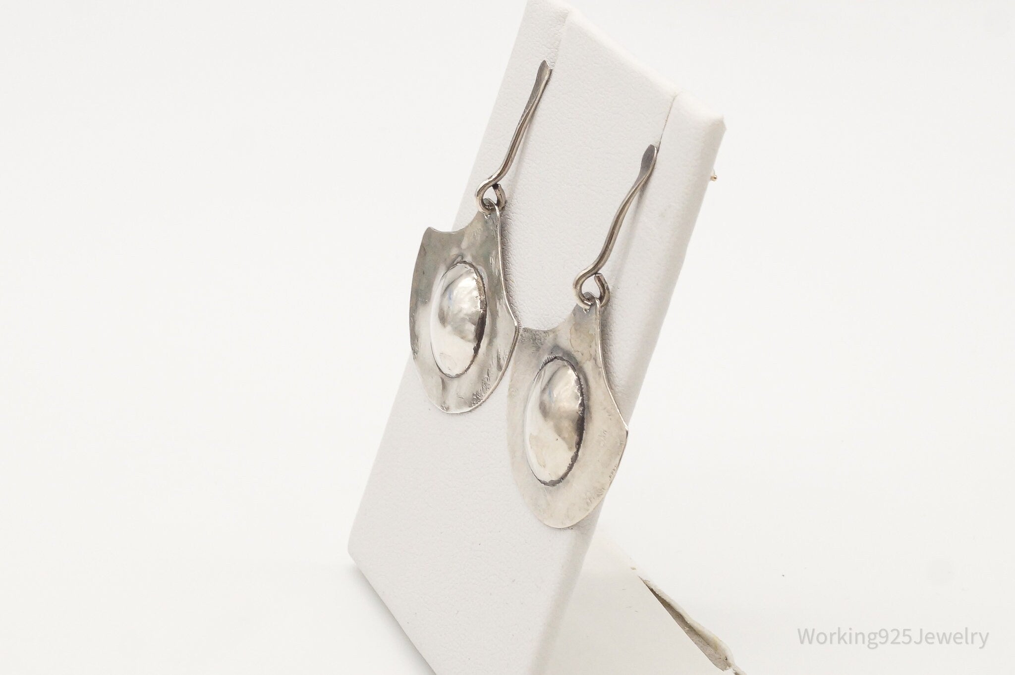 Vintage Modernist SYB Sterling Silver Earrings