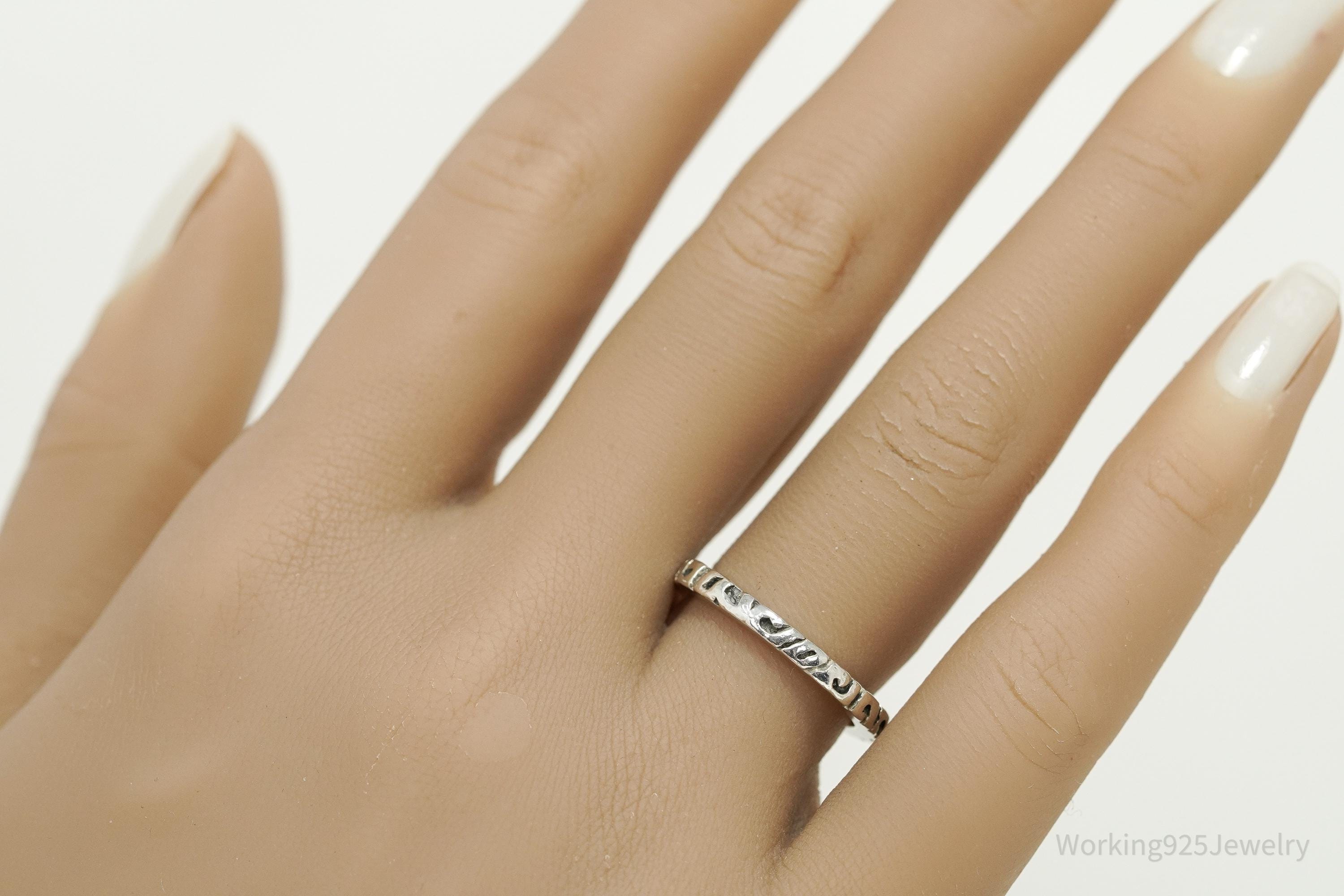 Vintage Silpada Retired Sterling Silver Band Ring - Size 7