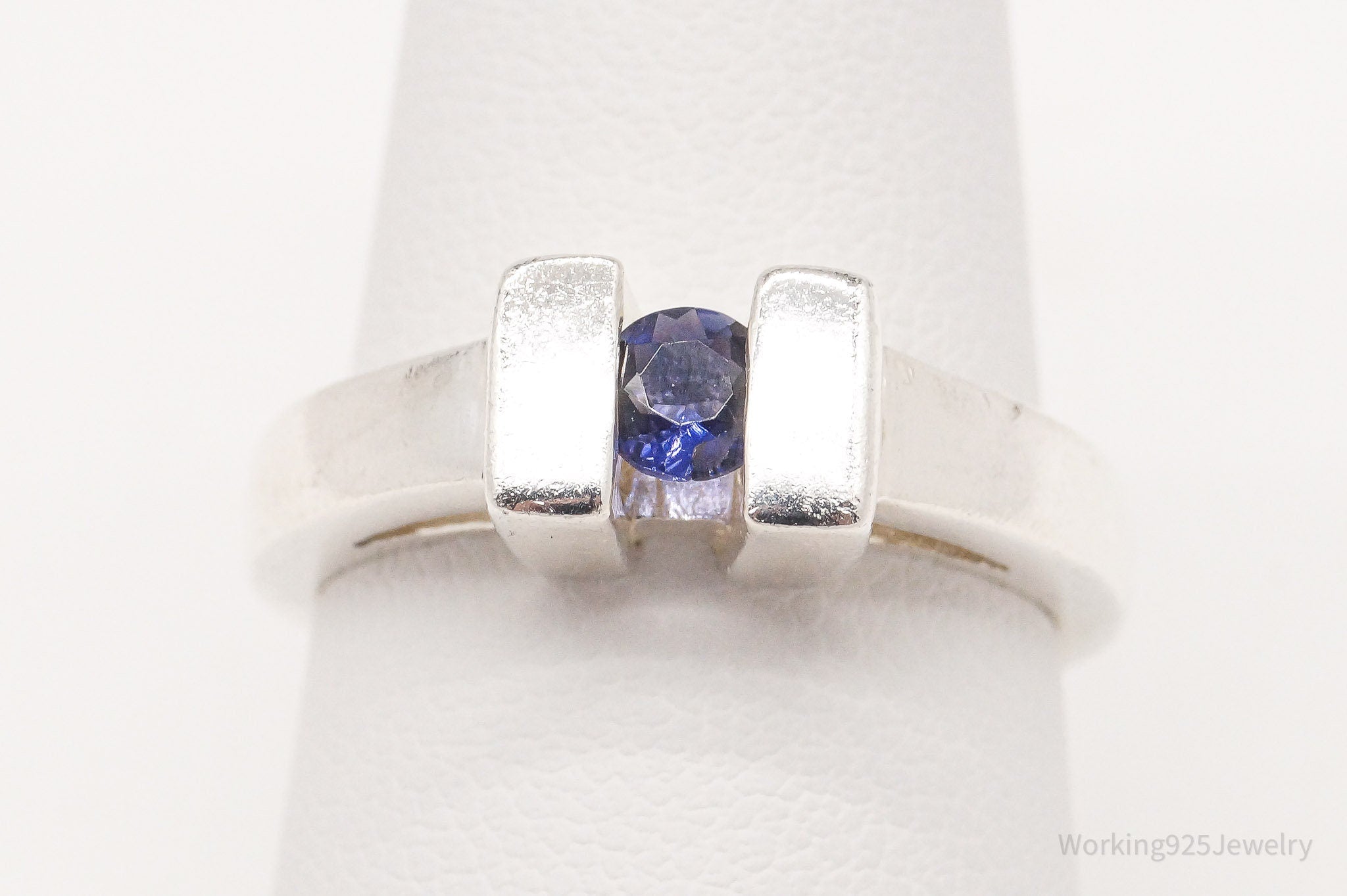 Vintage Tanzanite Sterling Silver Ring - Size 7.75