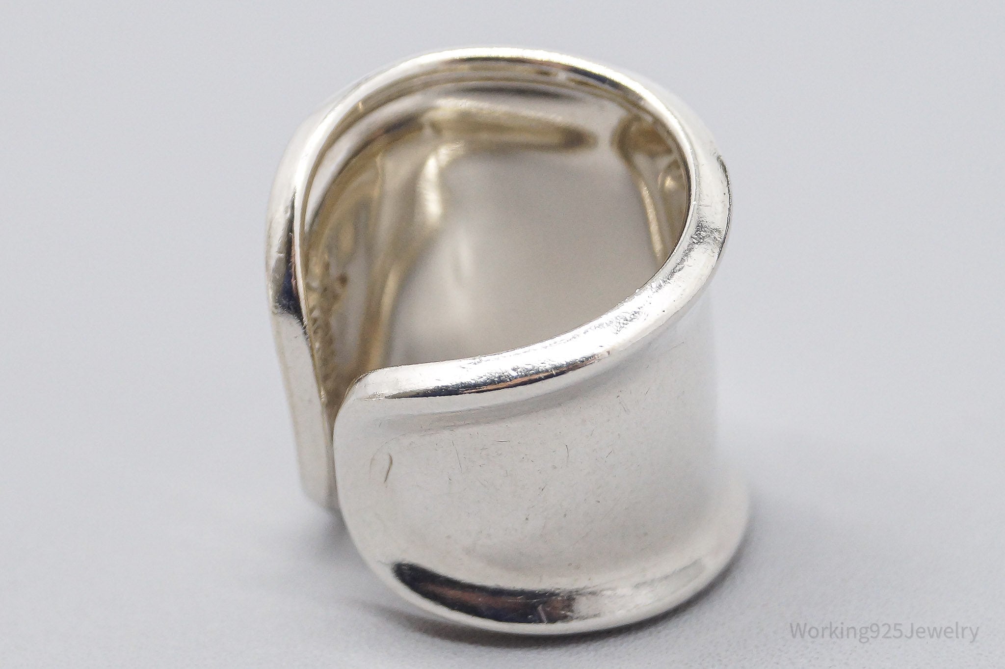 RARE Vintage Mexico Modernist Esperanza Sterling Silver Ring - SZ 6 Adjustable