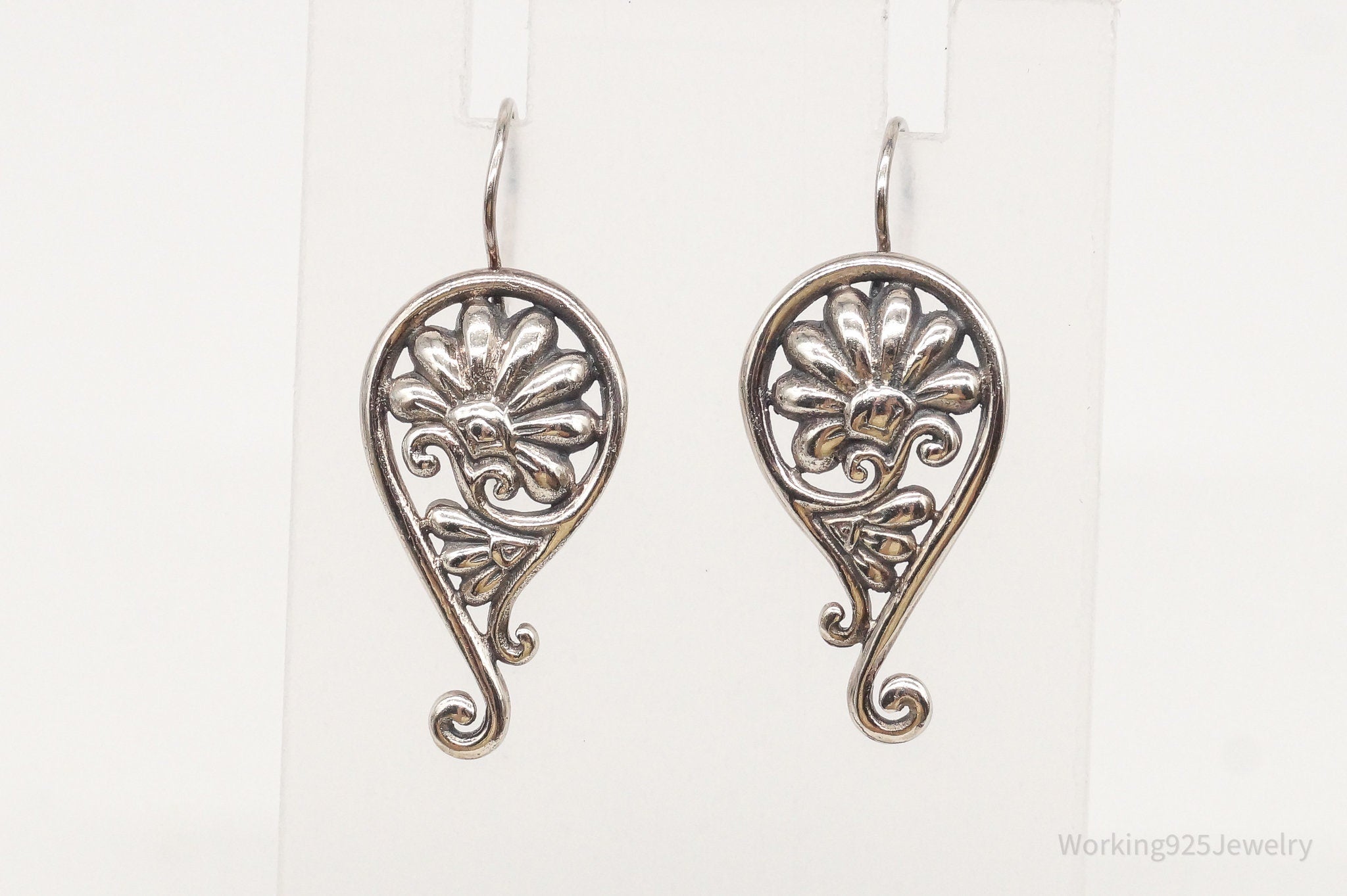 Vintage Designer Boma Balinese Sterling Silver Earrings