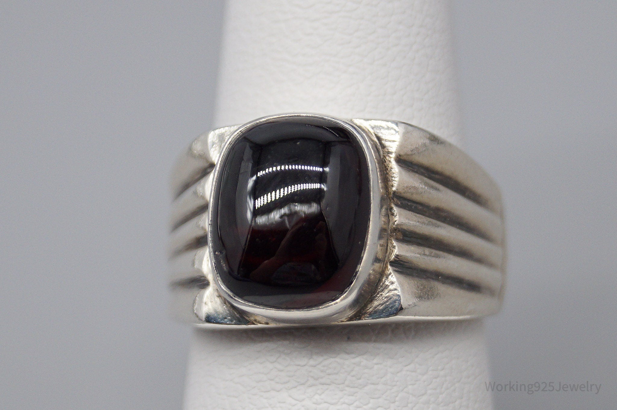 Vintage Rhodolite Garnet Sterling Silver Ring - Size 6