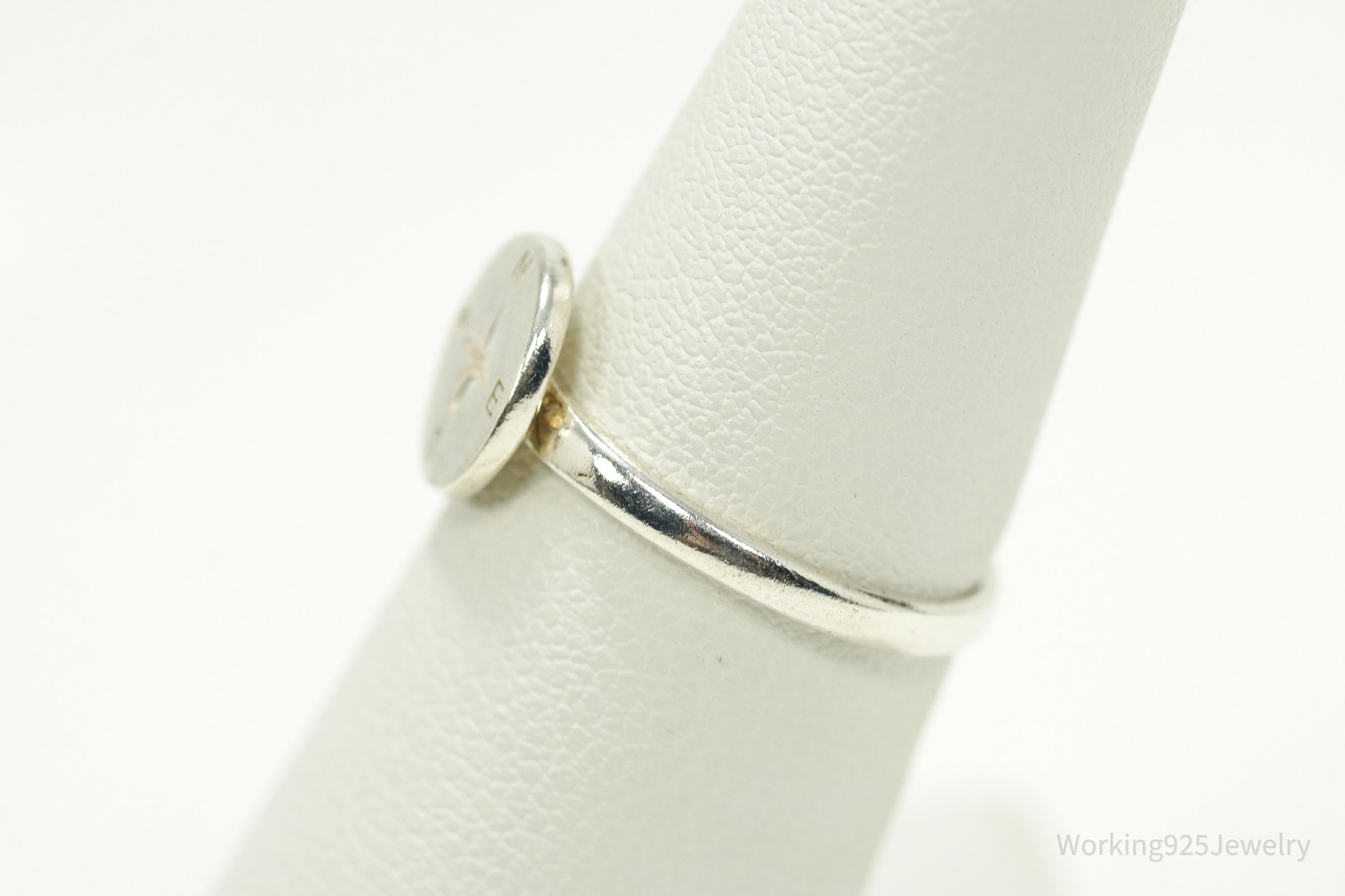 Vintage Compass Sterling Silver Ring - 6