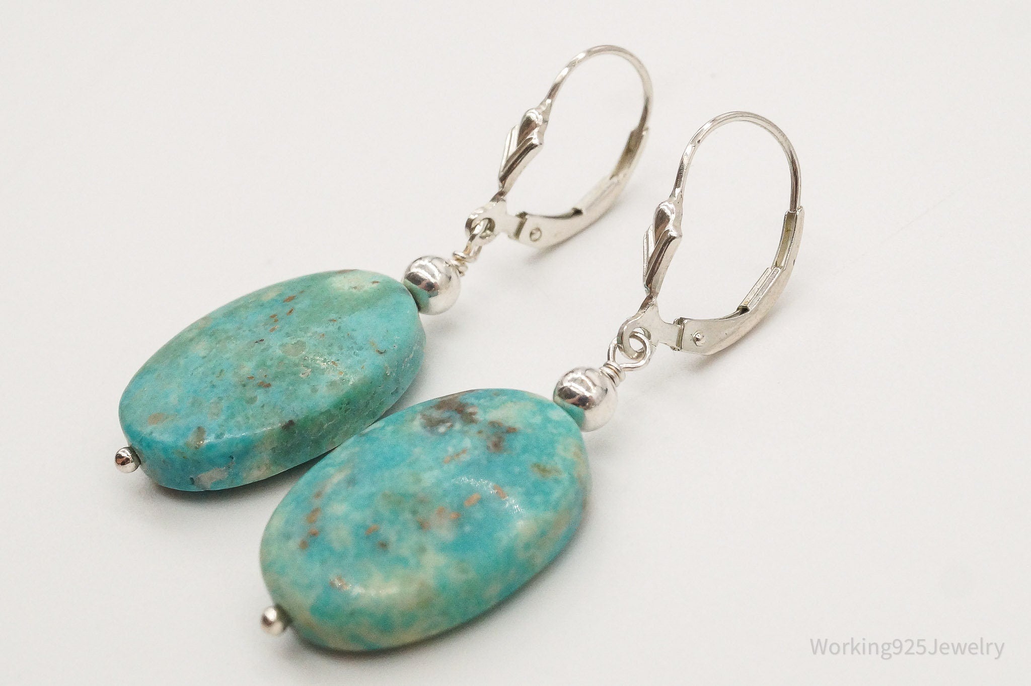 Vintage Southwestern Turquoise Sterling Silver Earrings