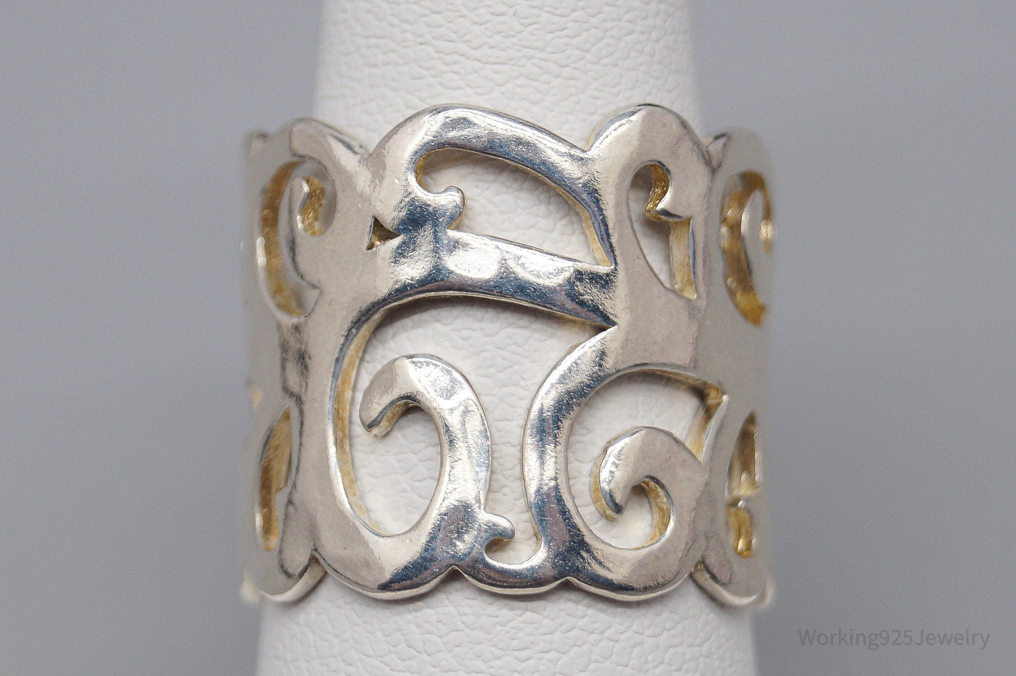 Vintage Designer Silpada Retired "Eden" Sterling Silver Ring - Size 7.75