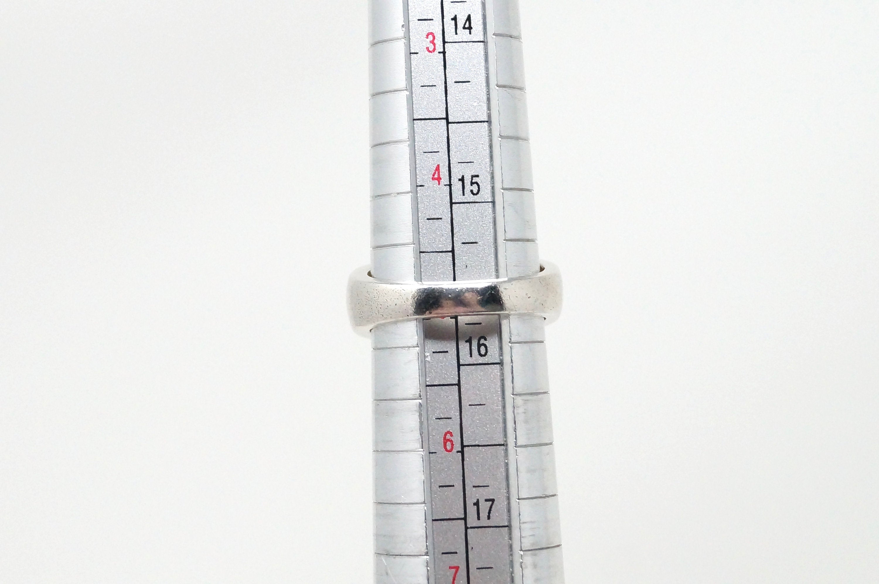 Vintage Large Simulated Diamond Ring Sterling Silver - Size 5