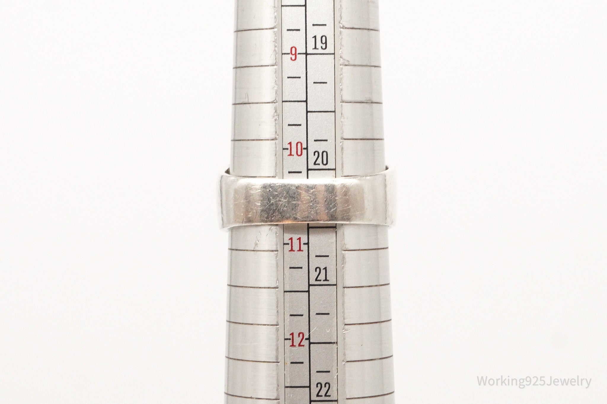 Vintage Large Skull Sterling Silver Ring - SZ 10.75