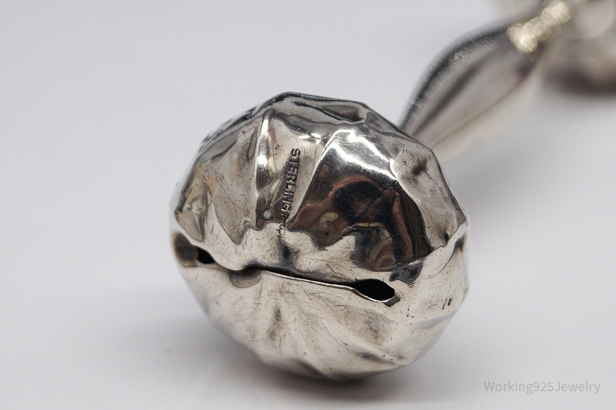 Antique Designer Webster Large Sterling Silver Baby Rattle