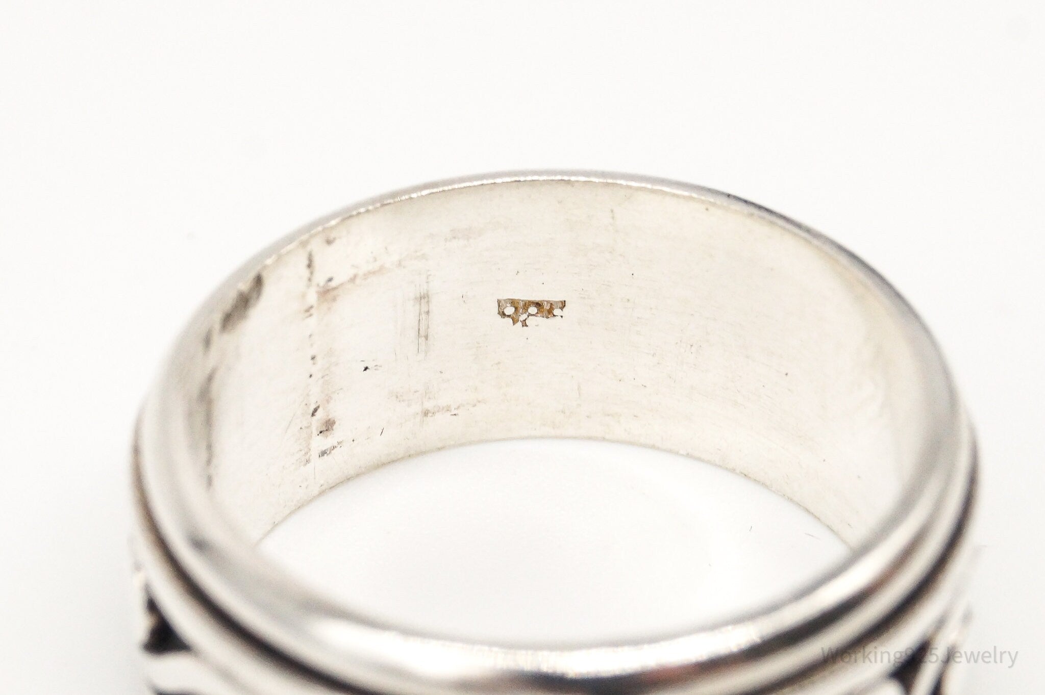 Vintage Modernist Sterling Silver Spinner Ring - Size 9.5