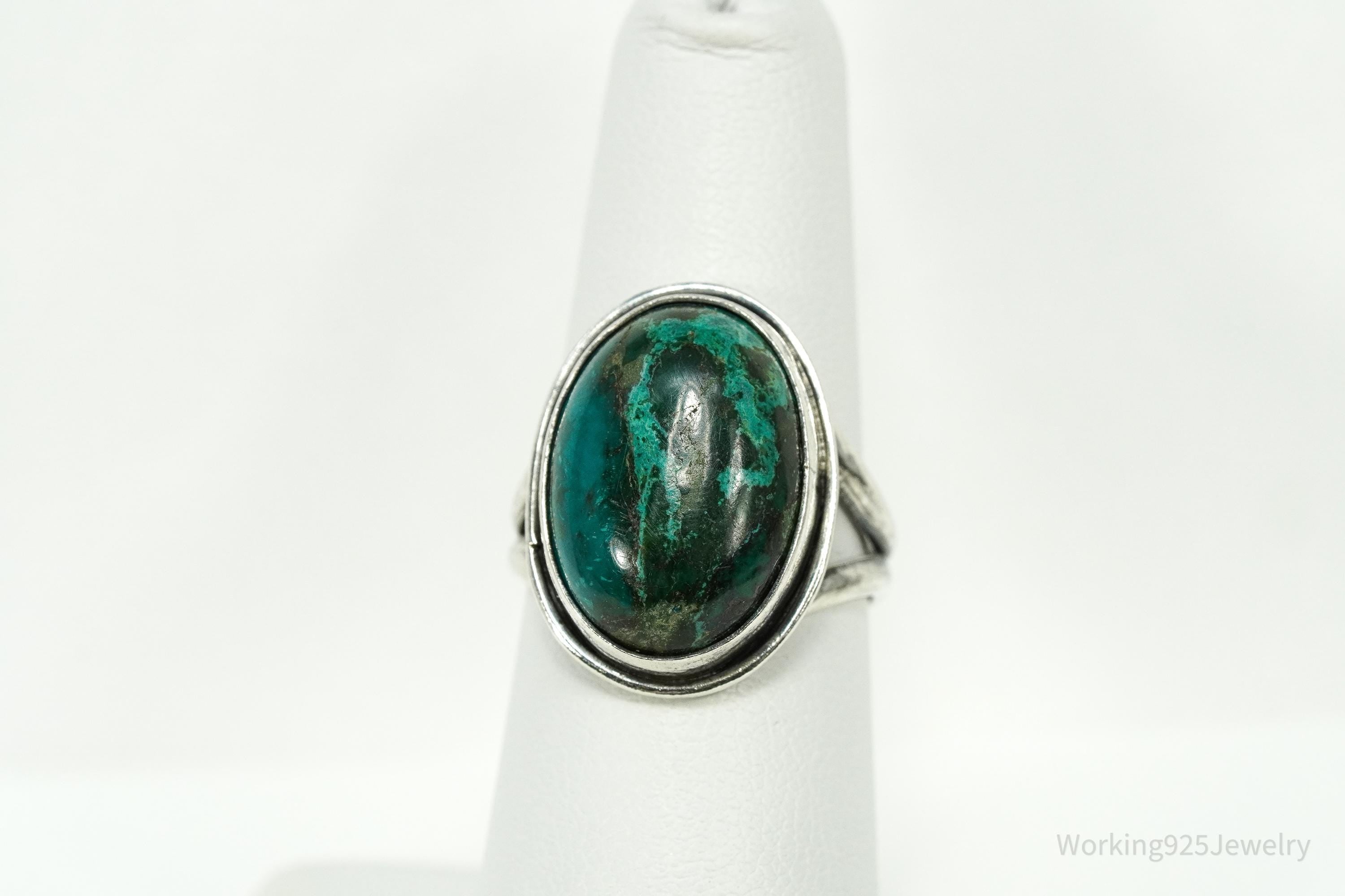 Vintage Chrysocolla Silver Ring - Size 7
