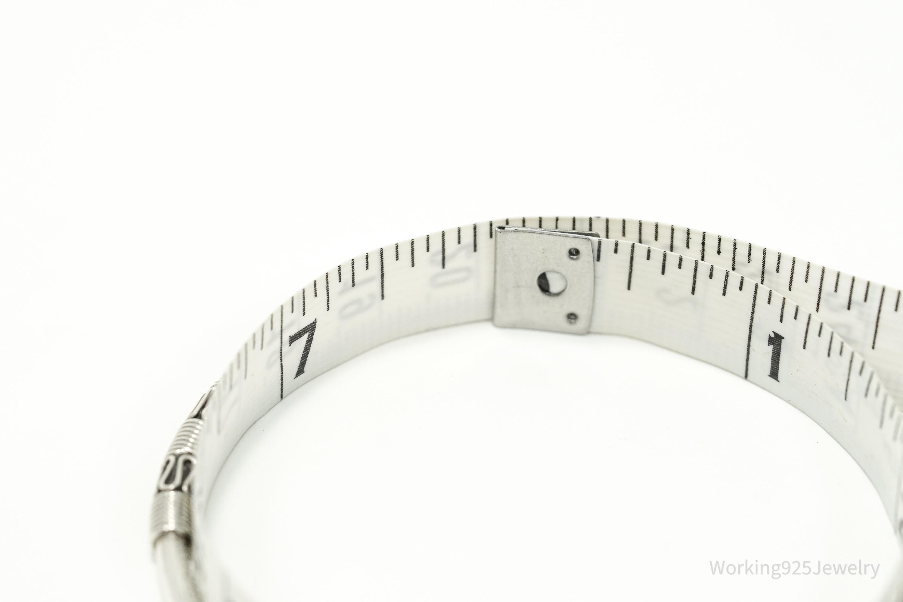 Vintage Designer BA Suarti Sterling Silver Bangle Bracelet 7 15/16"