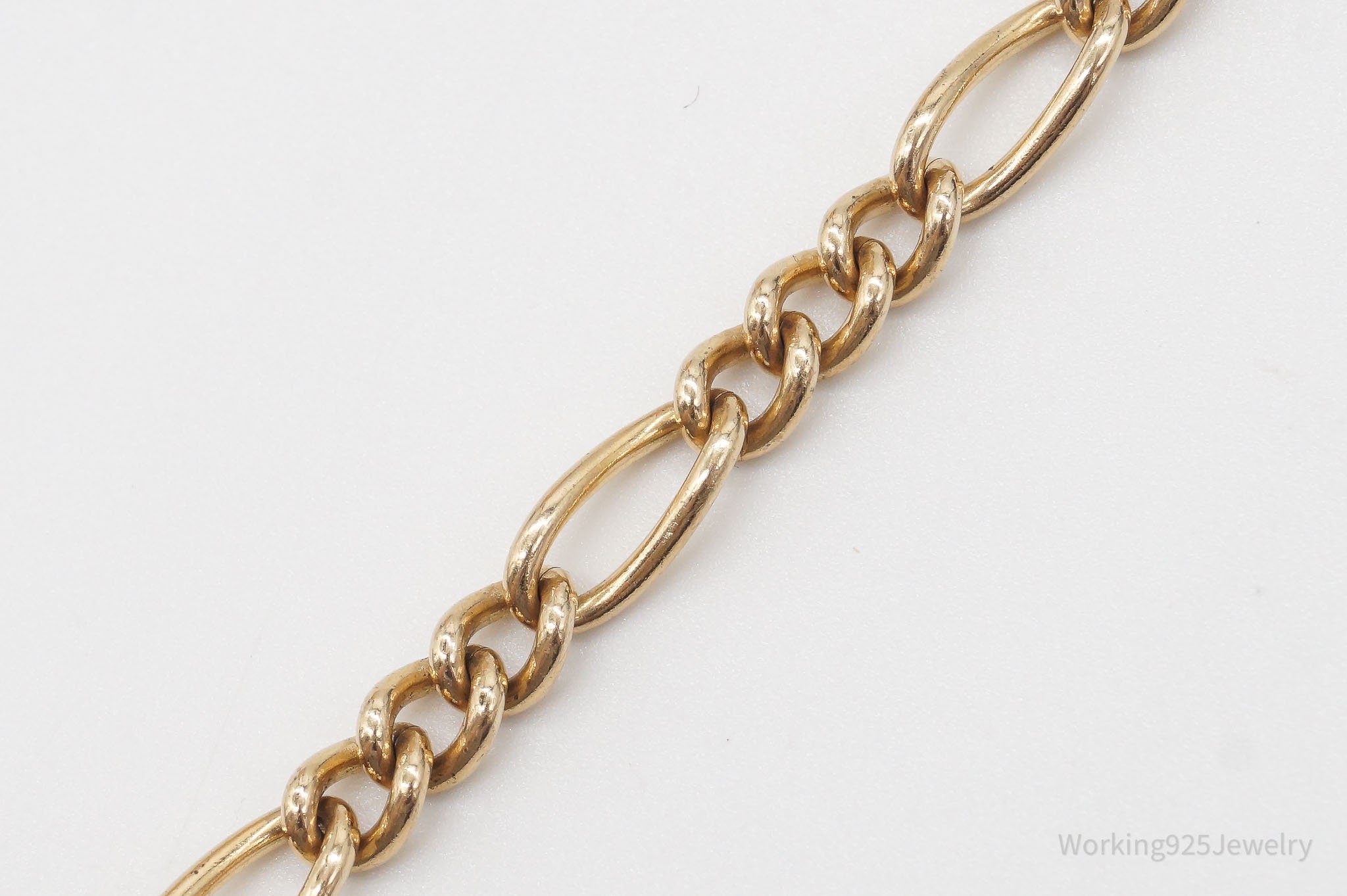 Vintage Retro 1950s 1/20 12K Gold Filled Figaro Chain Bracelet