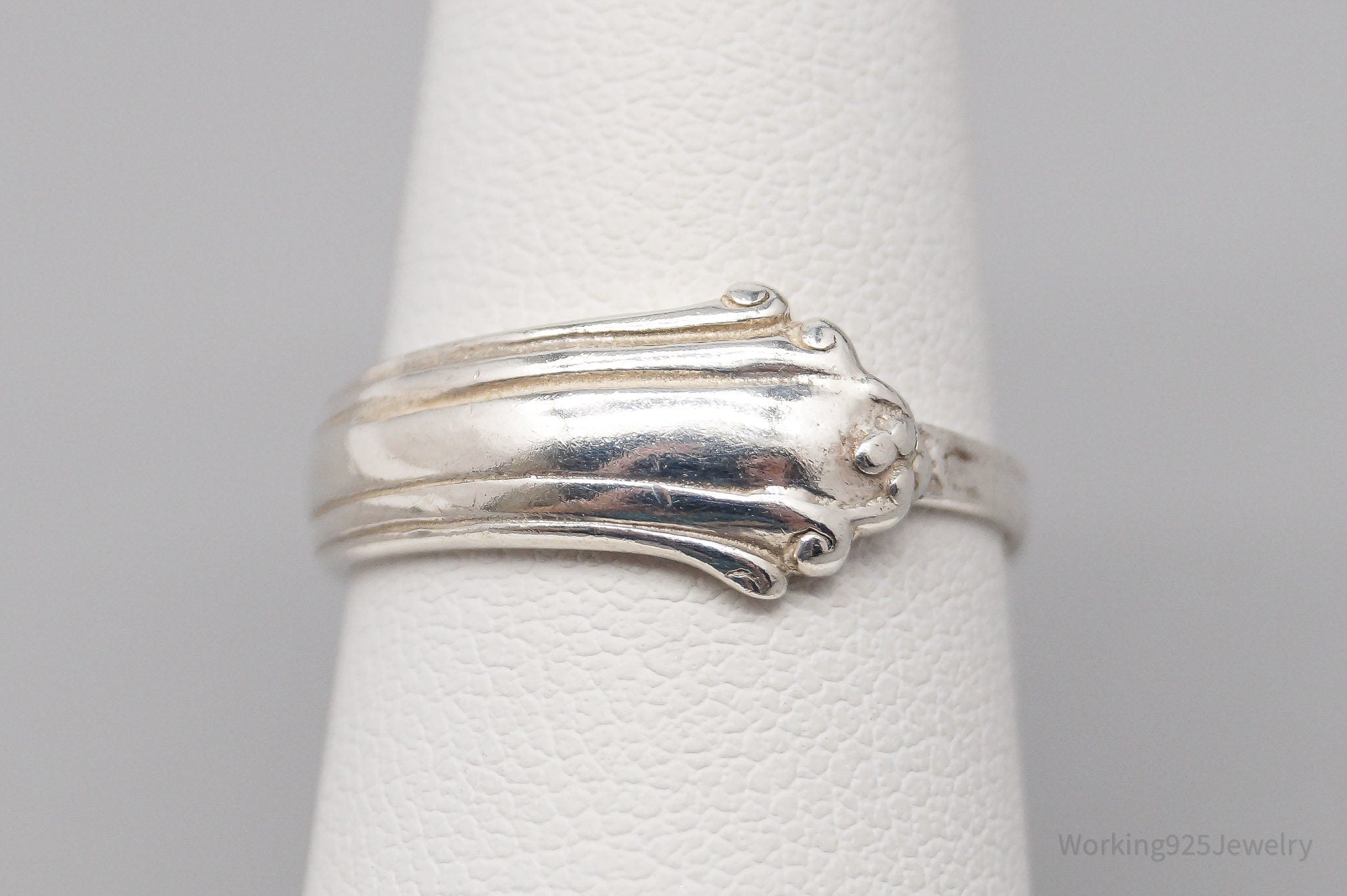 Vintage Art Deco Style Sterling Silver Wrap Ring - Size 7