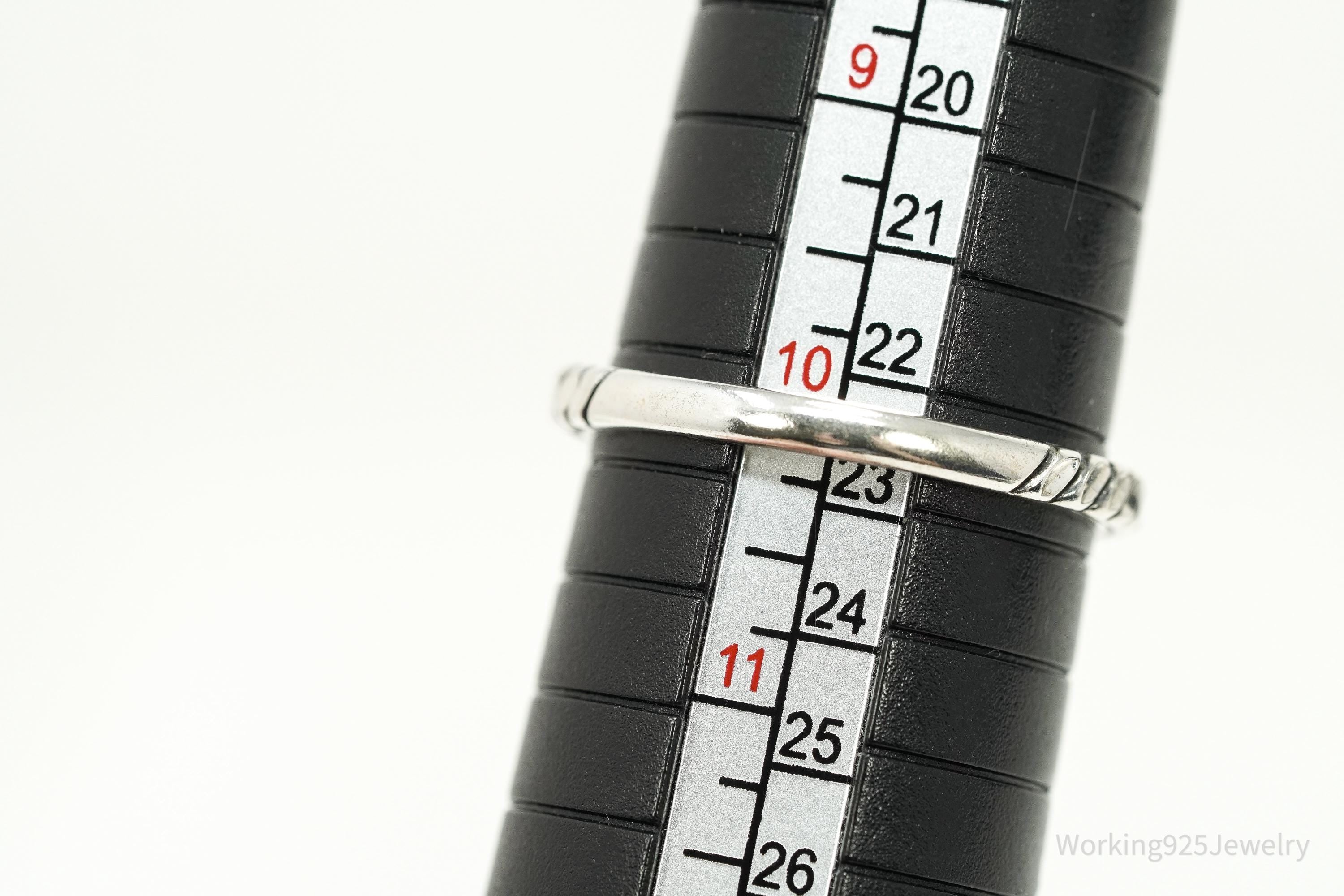 Vintage Native Designer Carolyn Pollack Relios Sterling Silver Band Ring Size 10