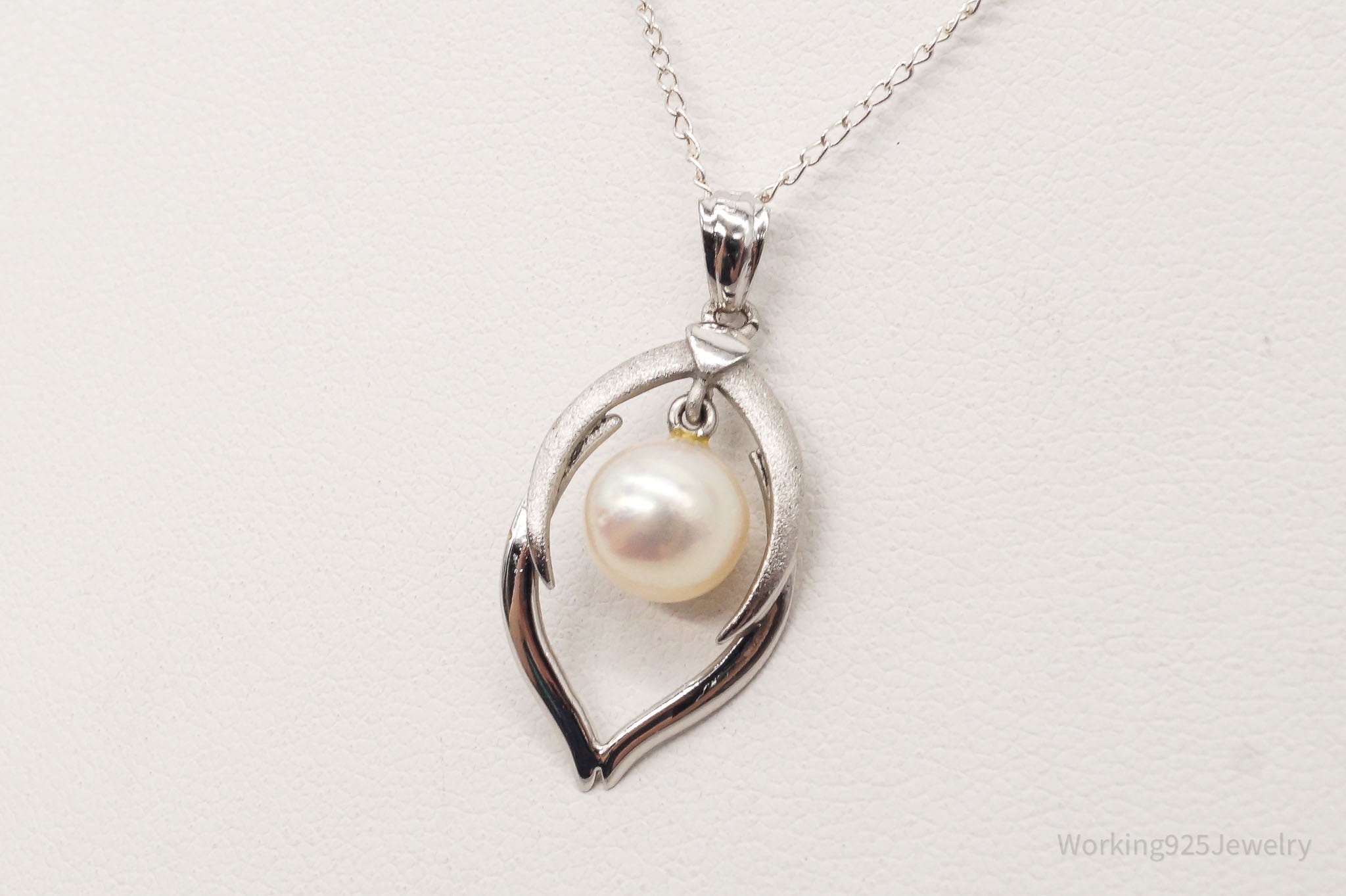 Vintage Pearl Sterling Silver Necklace