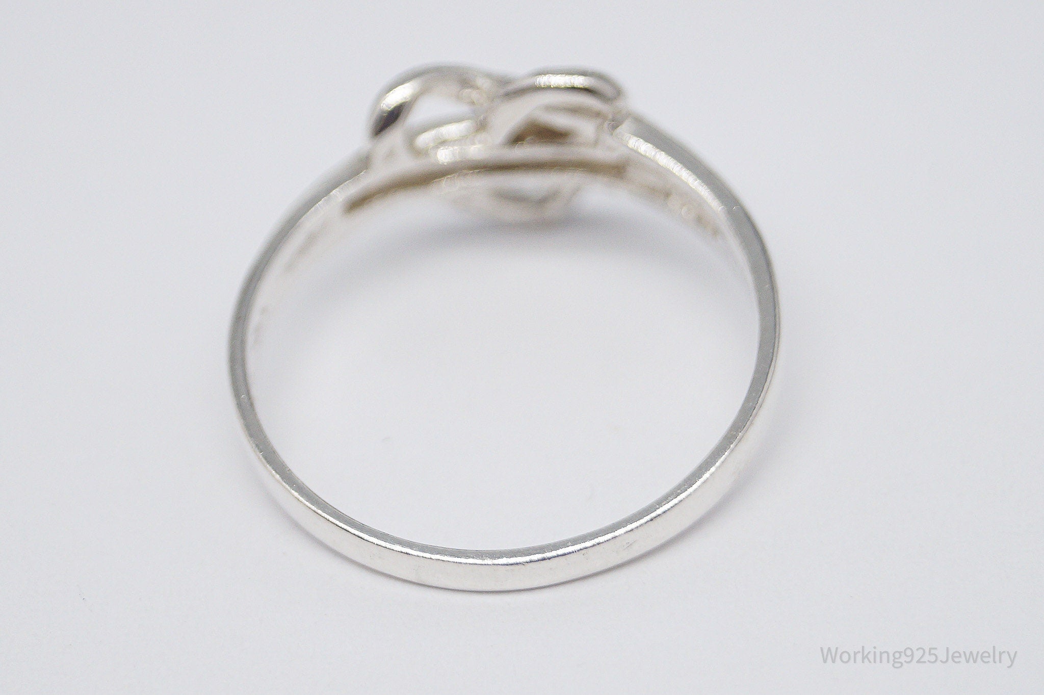 Vintage Heart Sterling Silver Ring - Size 9