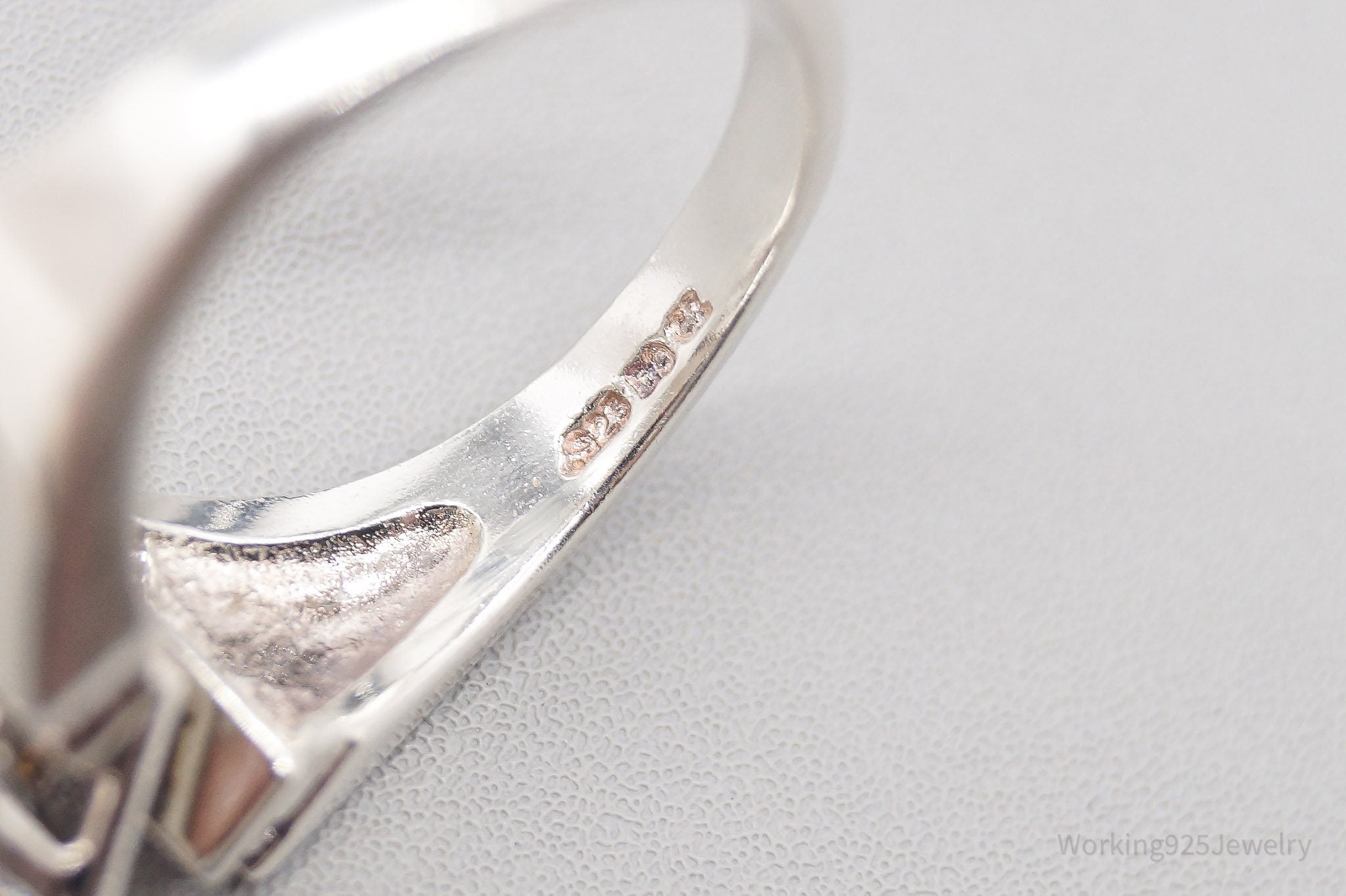 Vintage Diamonique Cubic Zirconia Sterling Silver Ring - Size 8