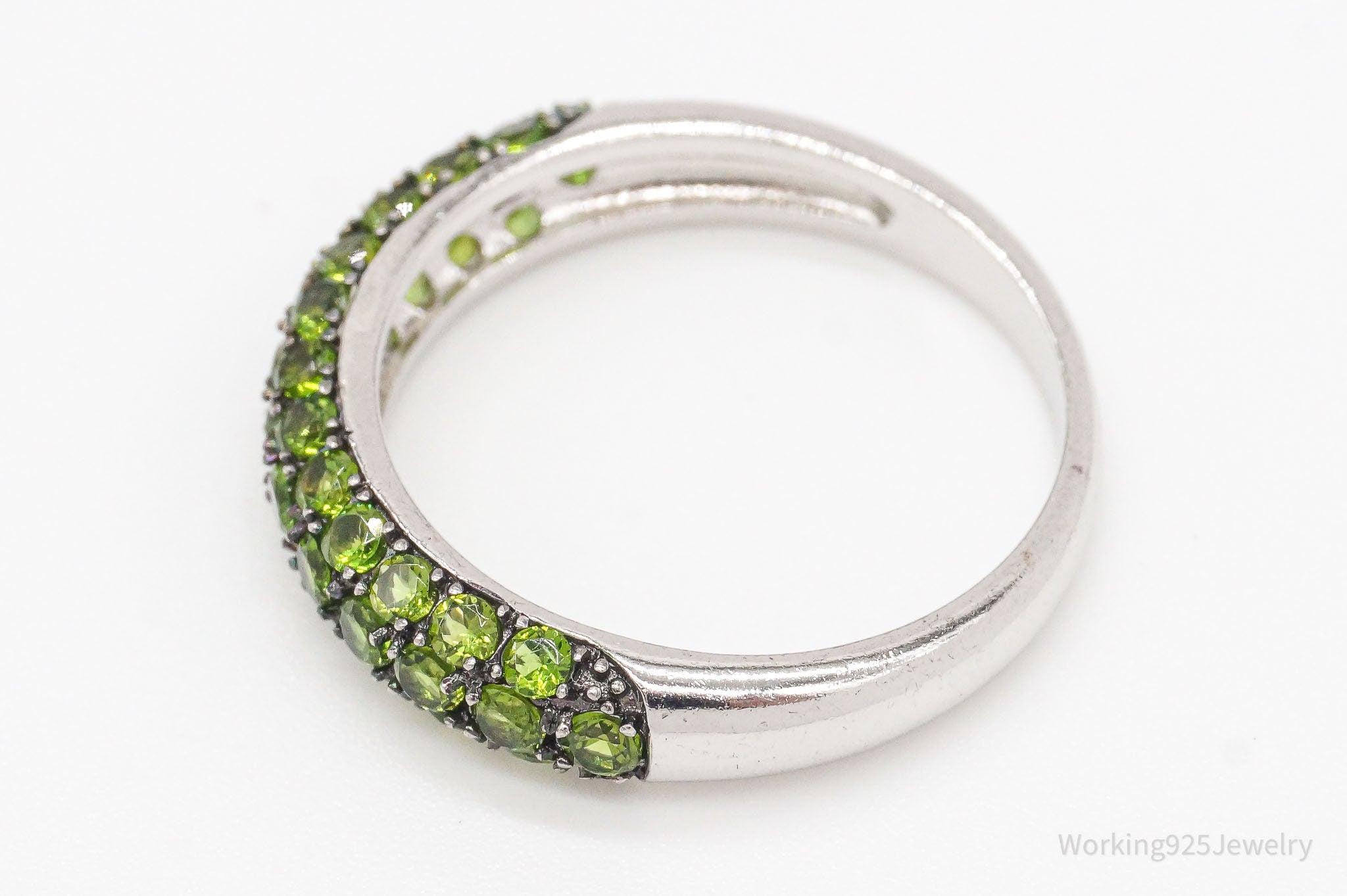 Designer DK Green Chrome Diopside Sterling Silver Ring - Size 5.25