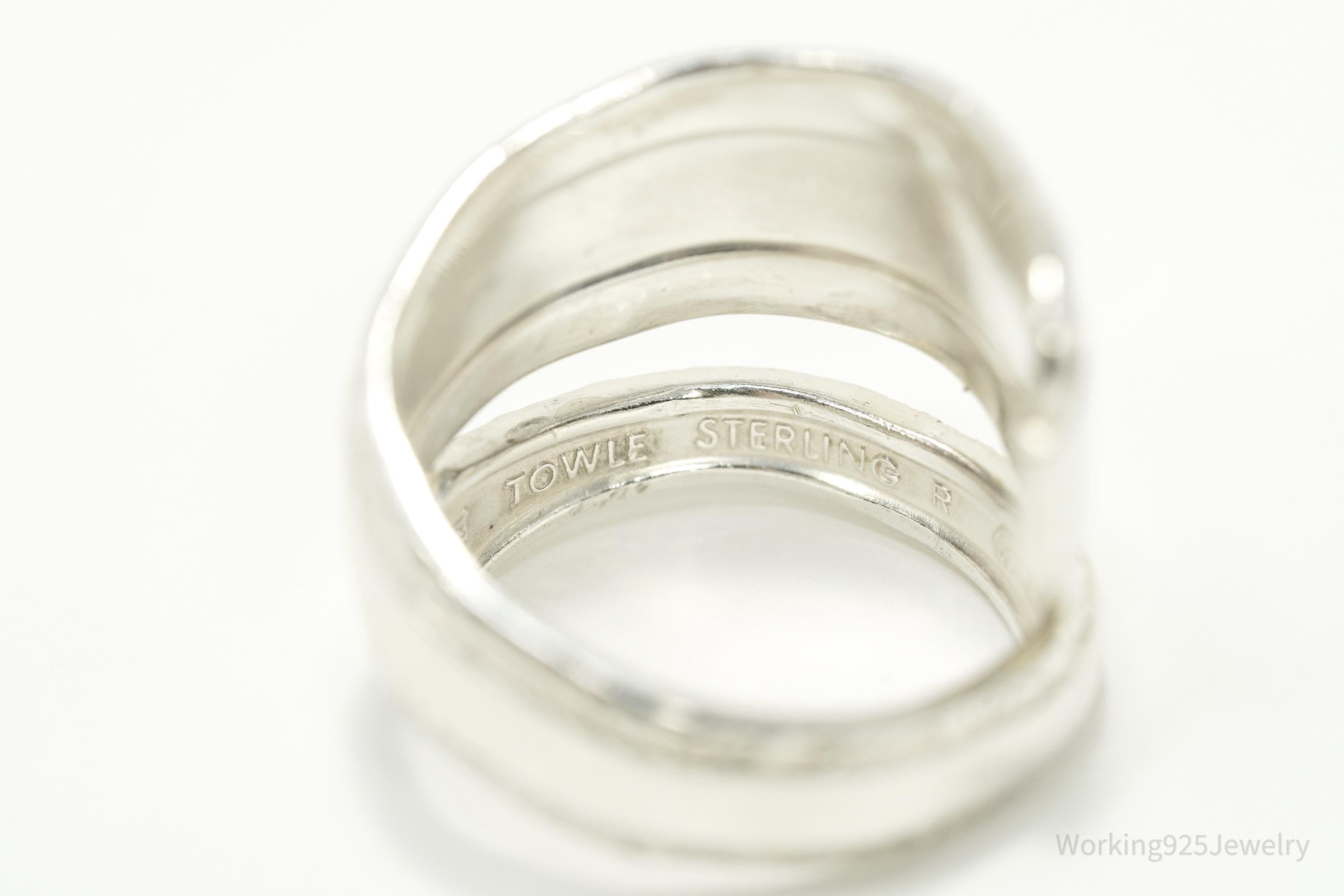 Antique TOWLE "Candlelight" Sterling Silver Spoon Ring Size 9.5