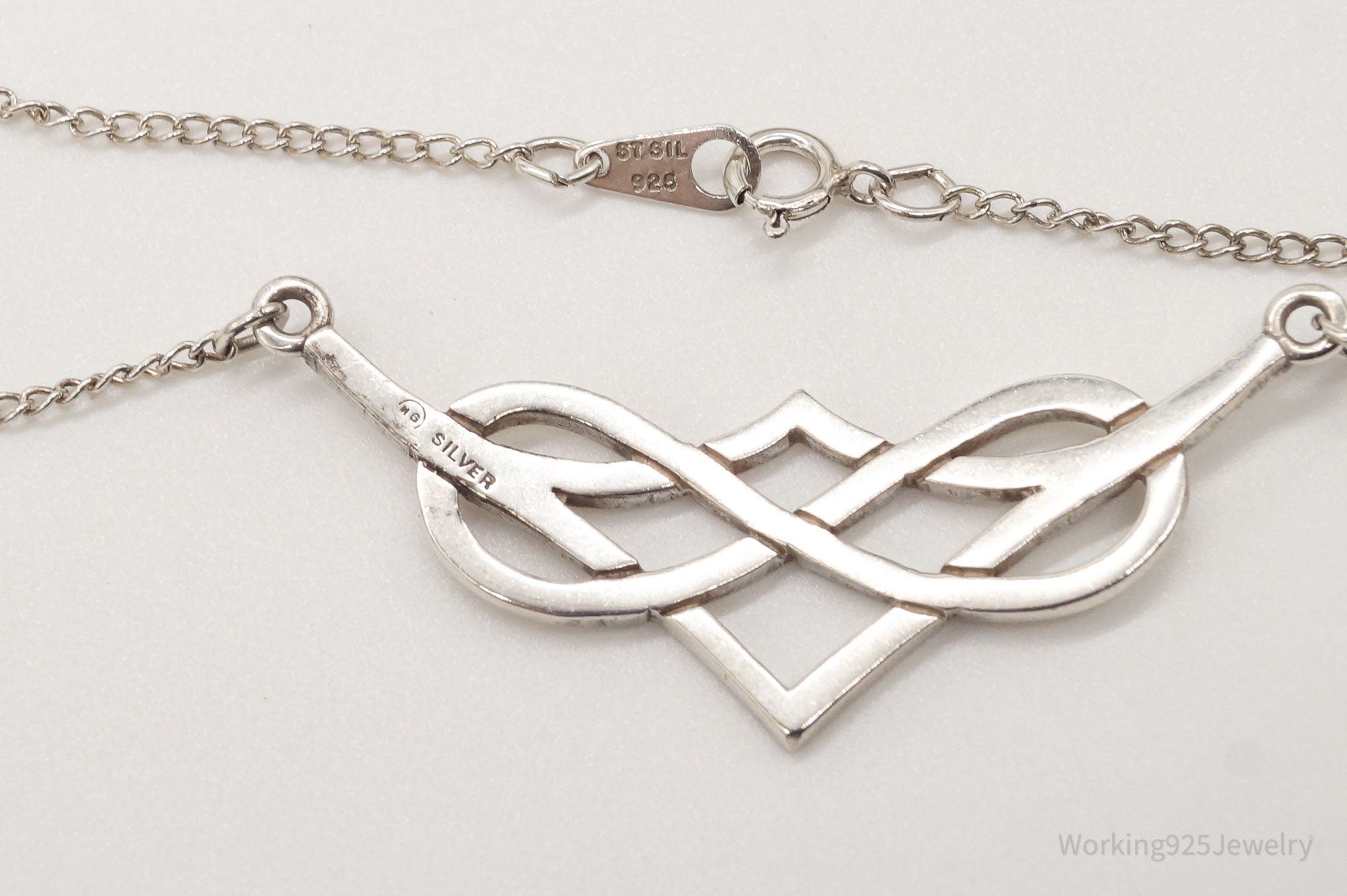 Vintage Celtic Knot Sterling Silver Necklace