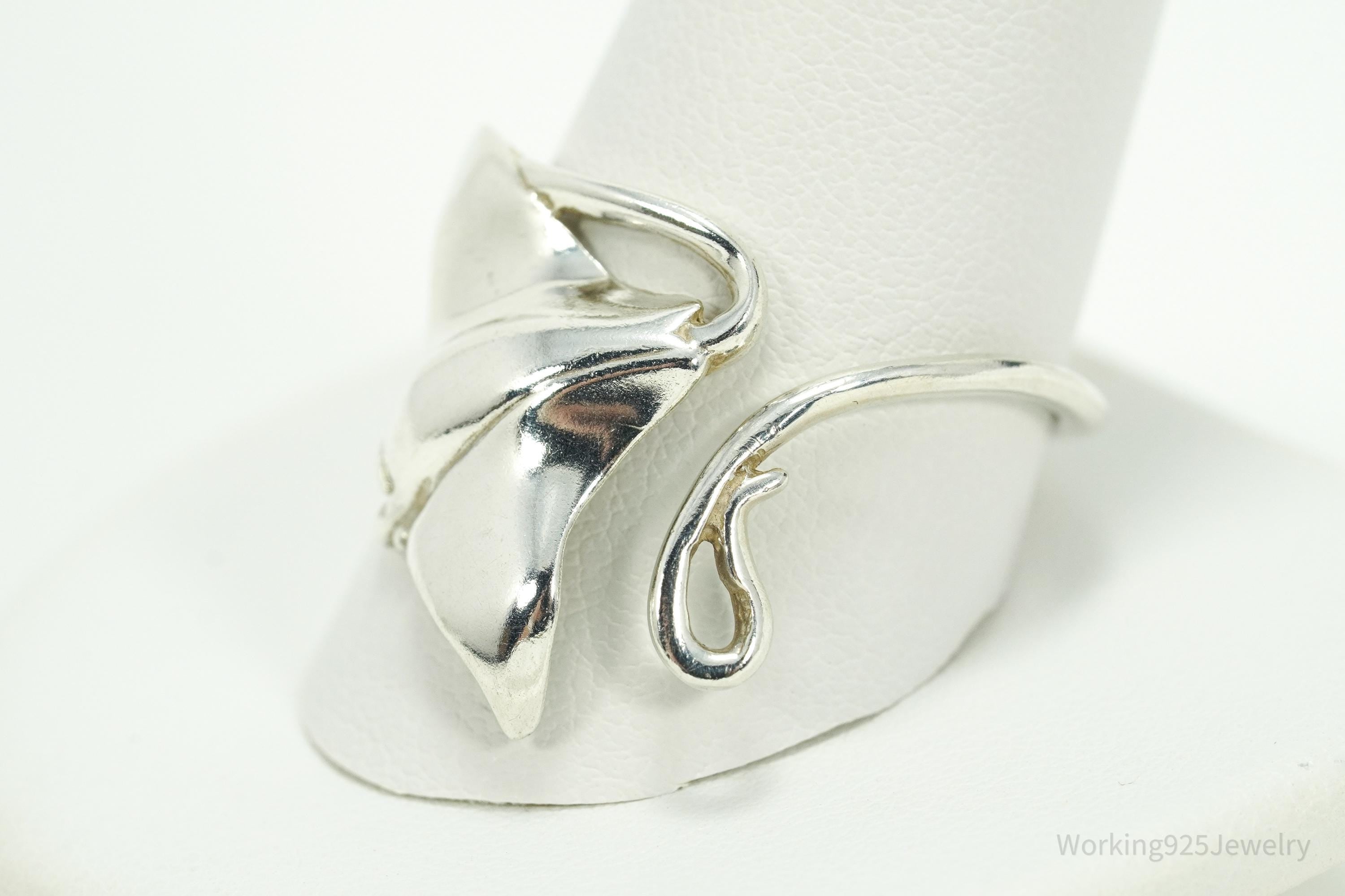 Vintage Stingray Sterling Silver Wrap Ring - Size 12