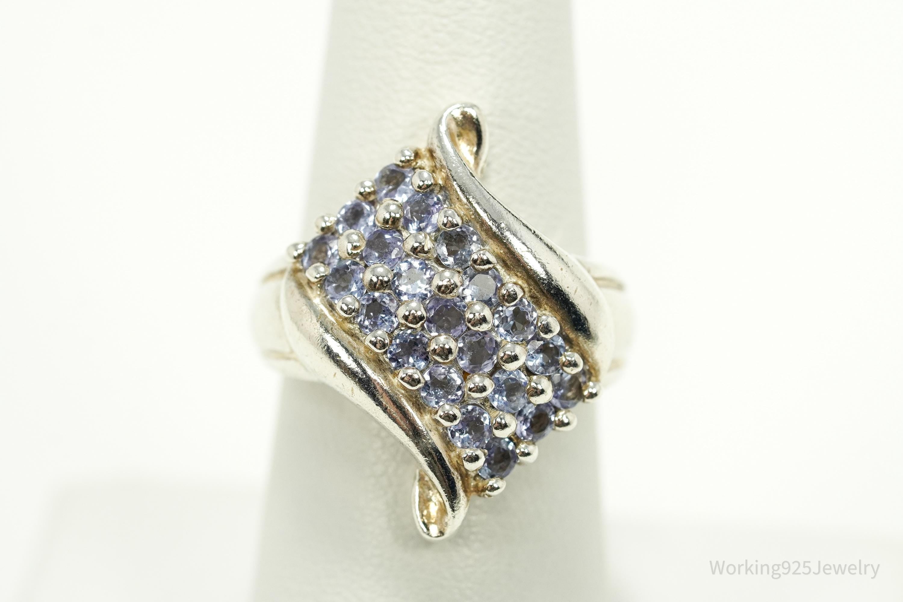 Vintage Tanzanite Sterling Silver Ring - Size 7.25