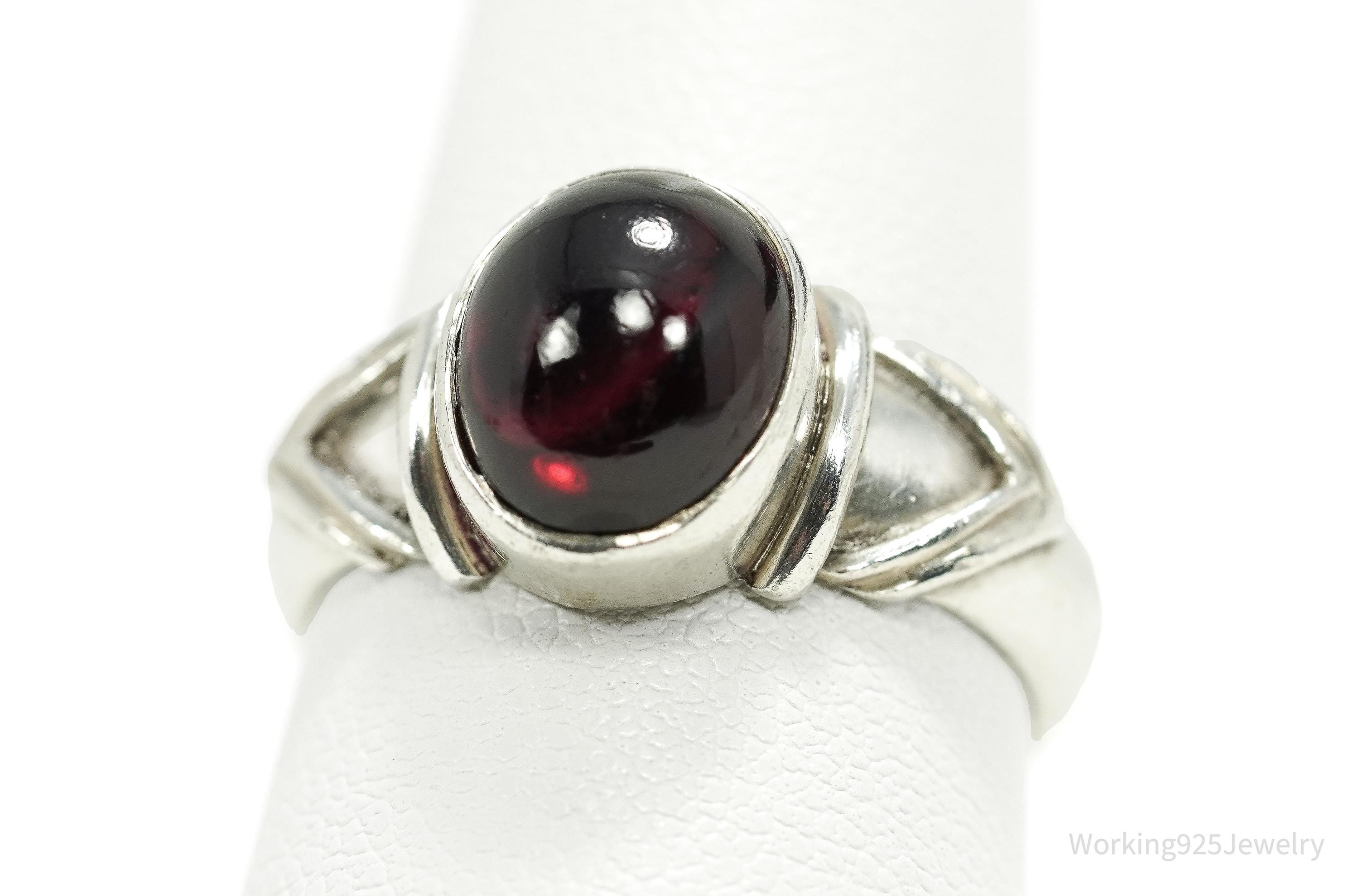 Vintage Rhodolite Garnet Sterling Silver Ring - Size 7.5
