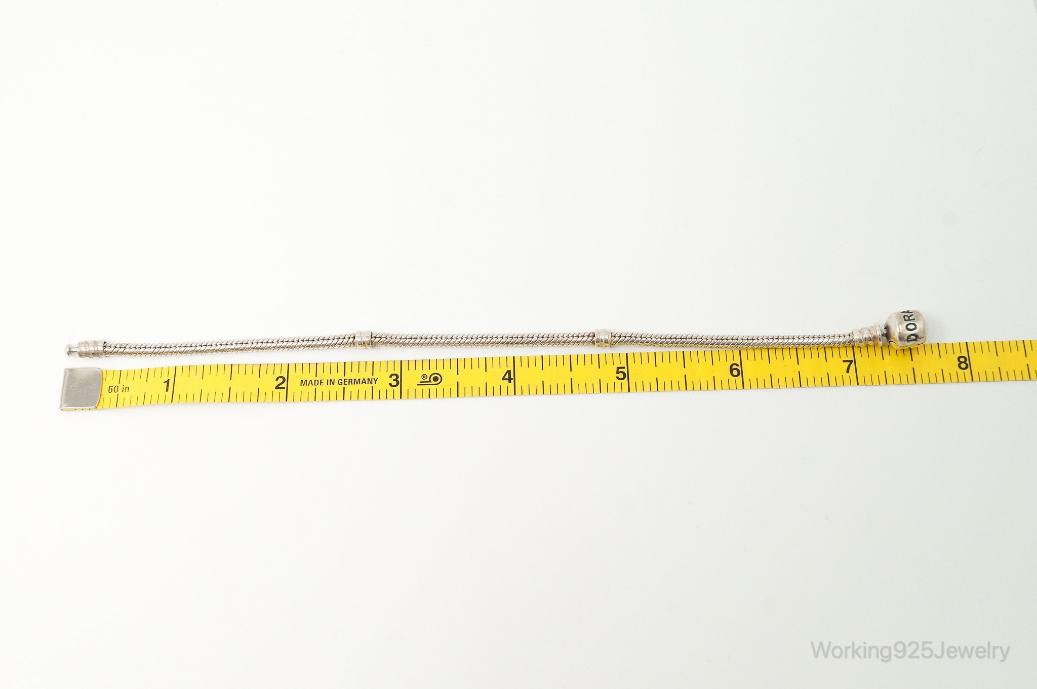 Designer Pandora Iconic Sterling Silver Clasp Charm Bracelet