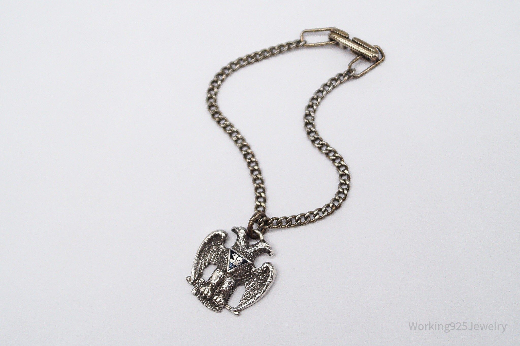 ATQ VTG Scottish Rite 32nd Degree Seattle Masons Sterling Silver Bracelet