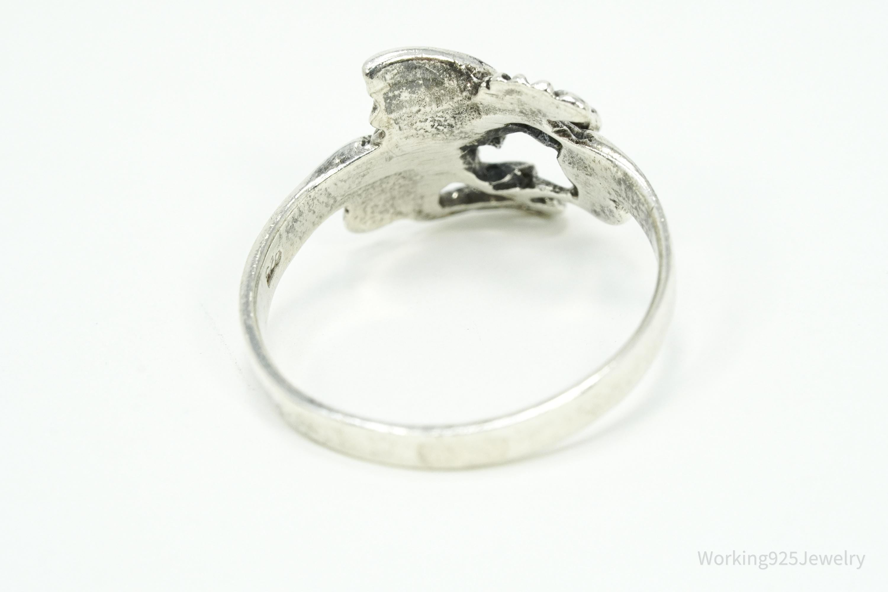 Vintage Dragon Sterling Silver Ring - Size 7