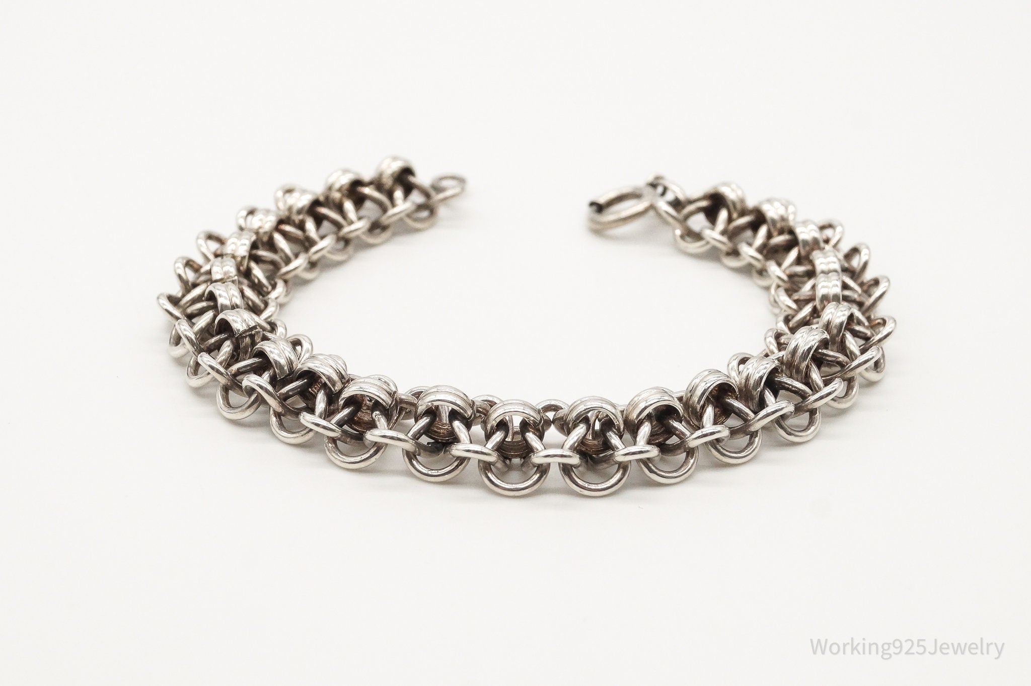 Vintage Modernist 800 Silver Bracelet