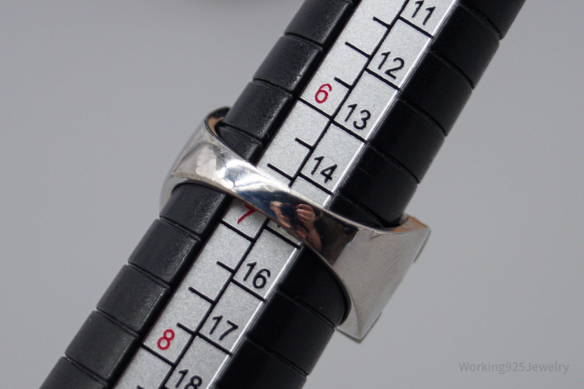 Green Jade & Peridot Sterling Silver Ring - Size 6.75