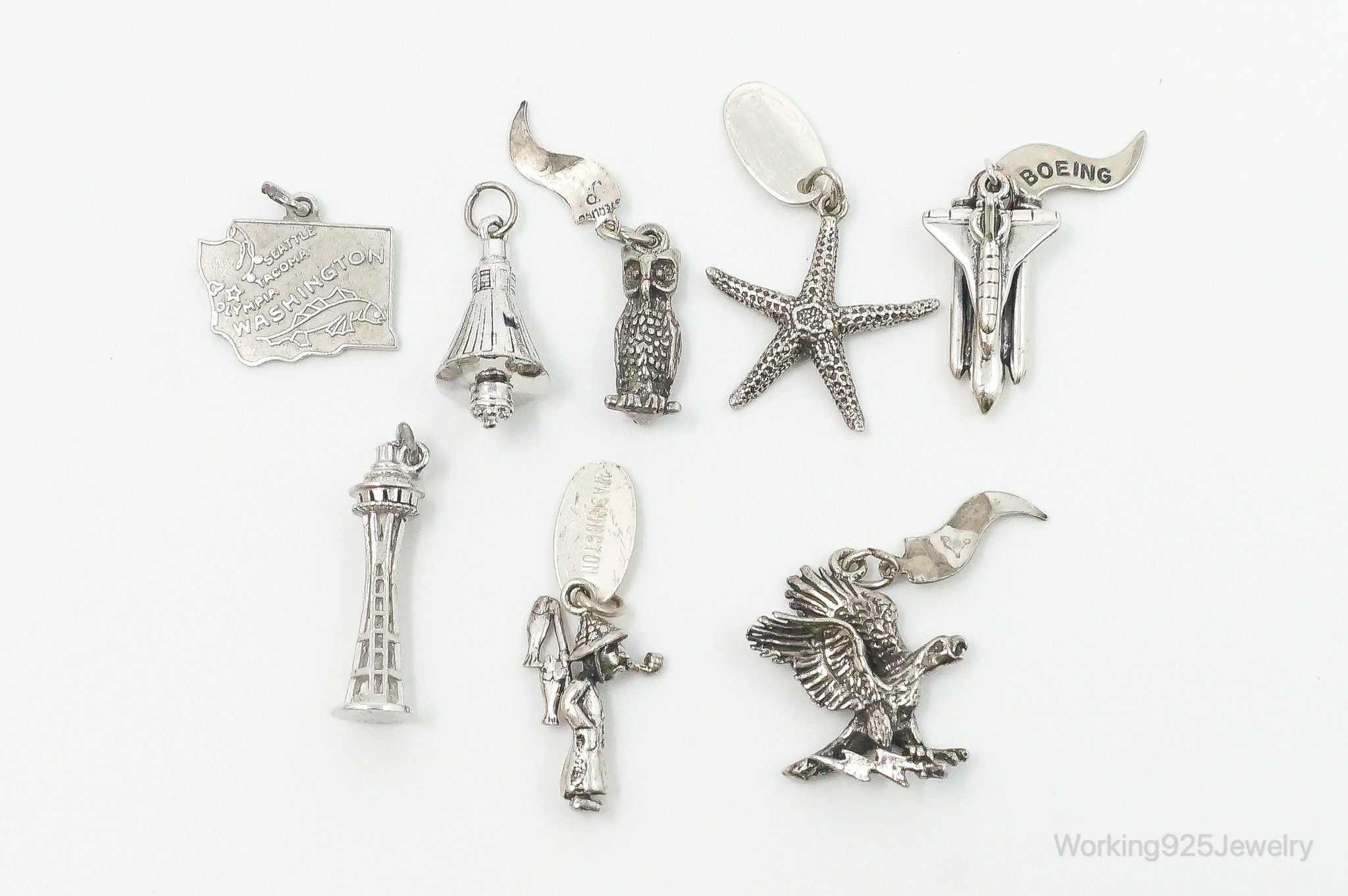 Vintage Washington Sterling Silver Charms Lot