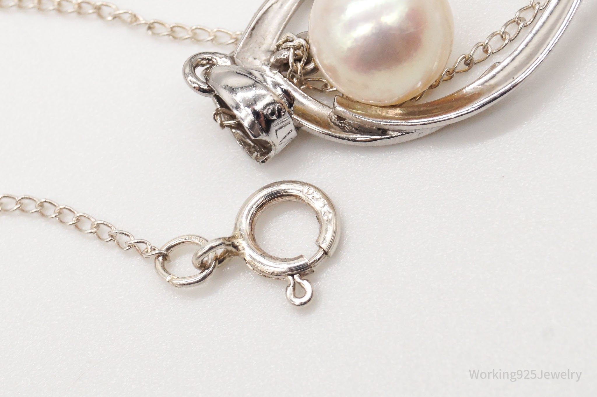 Vintage Pearl Sterling Silver Necklace