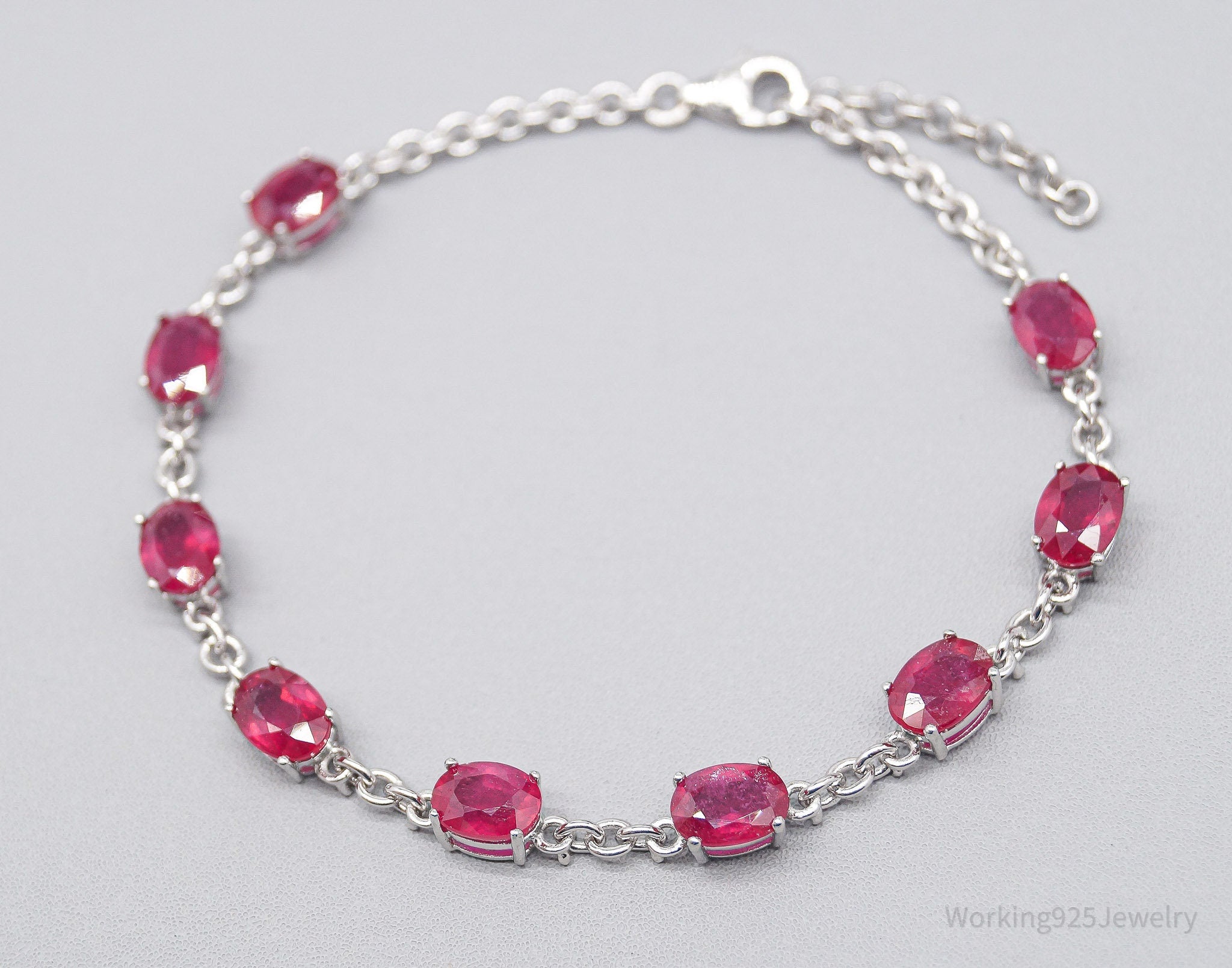 JTV TGGC Ruby Sterling Silver Bracelet 8"