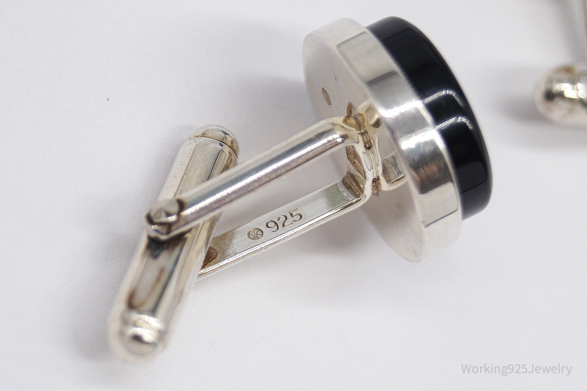 Vintage Letter Font Initials MK / KM Sterling Silver Cufflinks