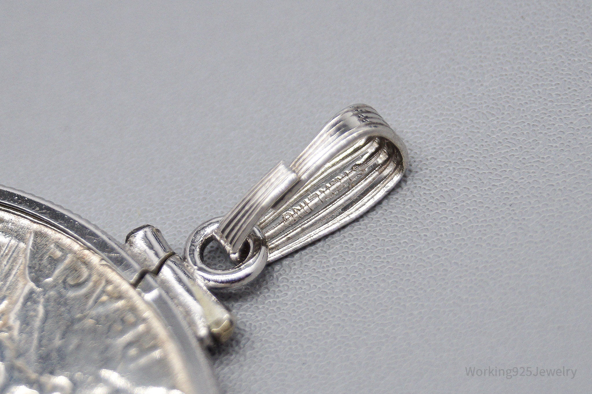 Vintage 1926 S Silver Peace Dollar Coin Sterling Silver Pendant