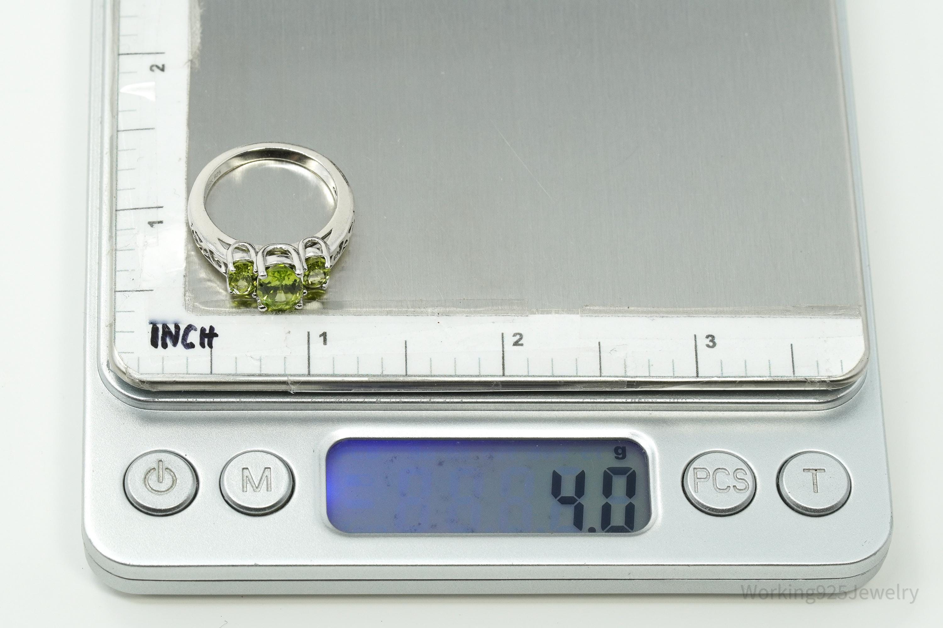 GSK Peridot Sterling Silver Ring - Size 7