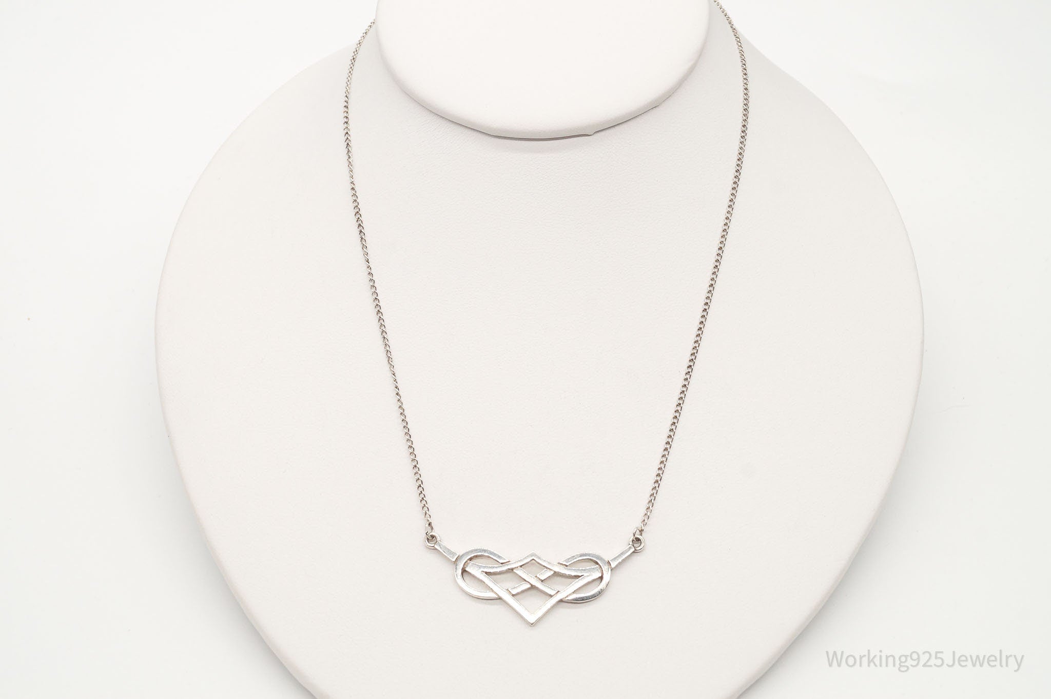 Vintage Celtic Knot Sterling Silver Necklace