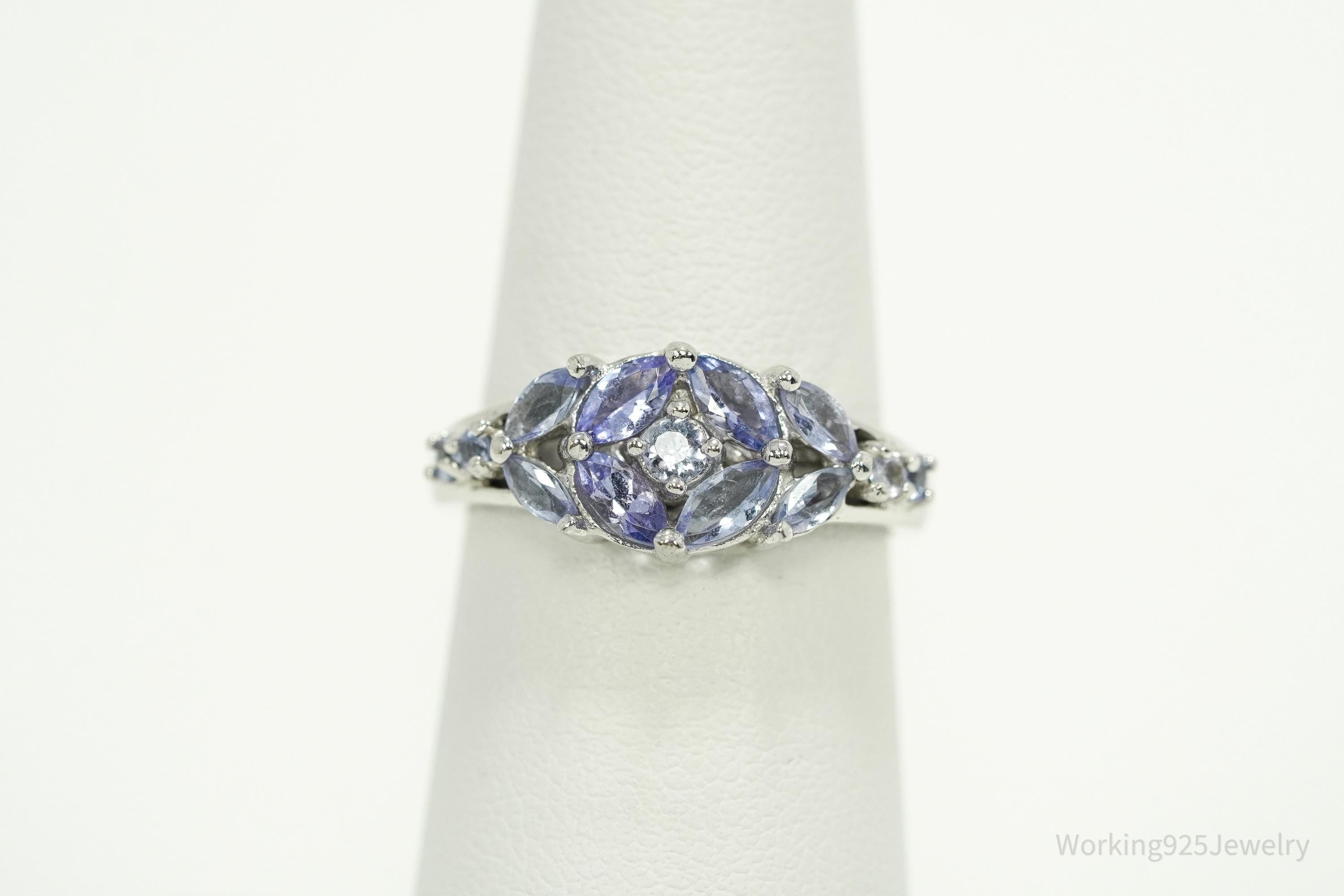 Vintage Designer STAUER Tanzanite Sterling Silver Ring - Size 6.25