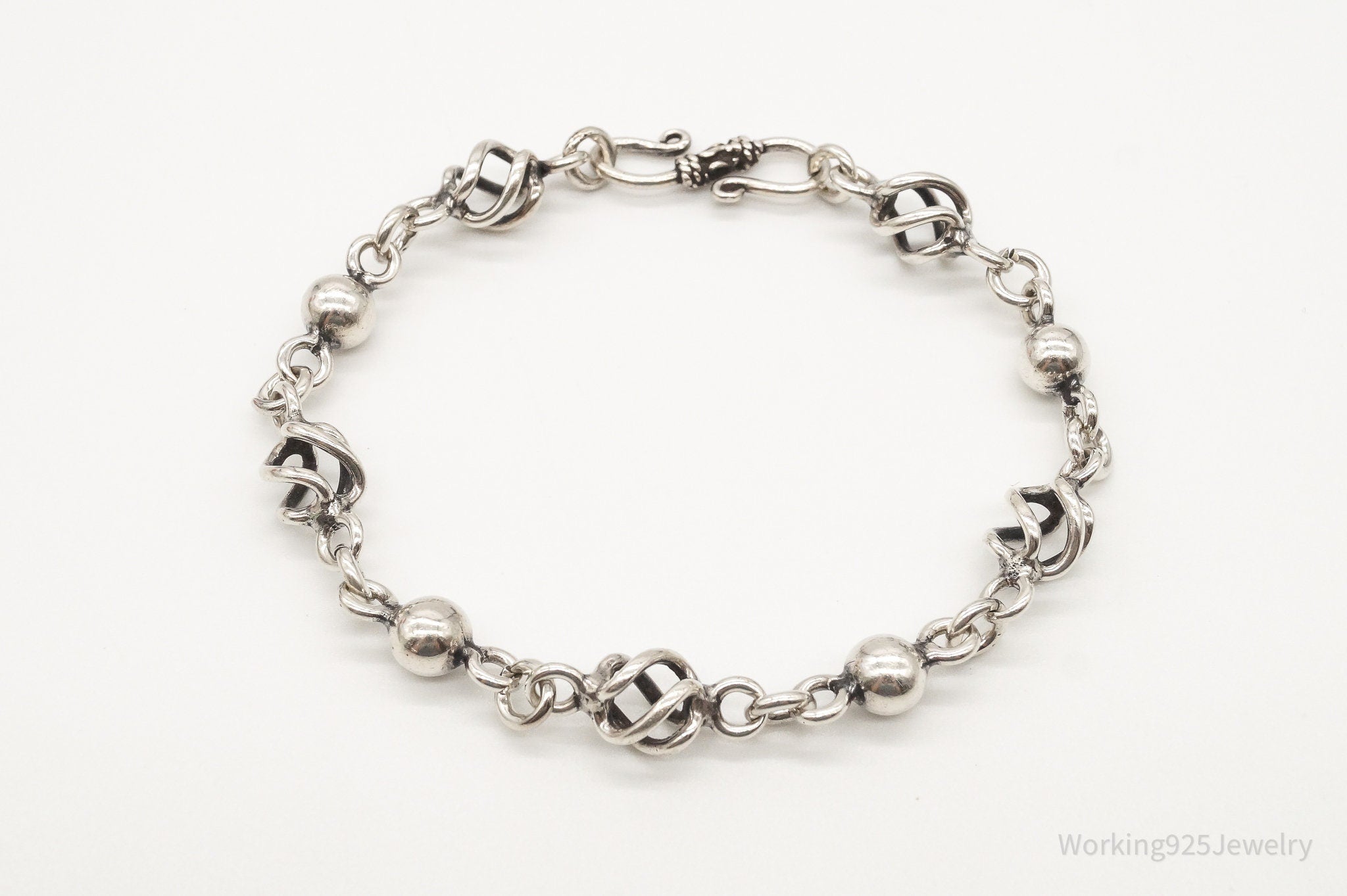 Vintage Modernist Silver Link Bracelet