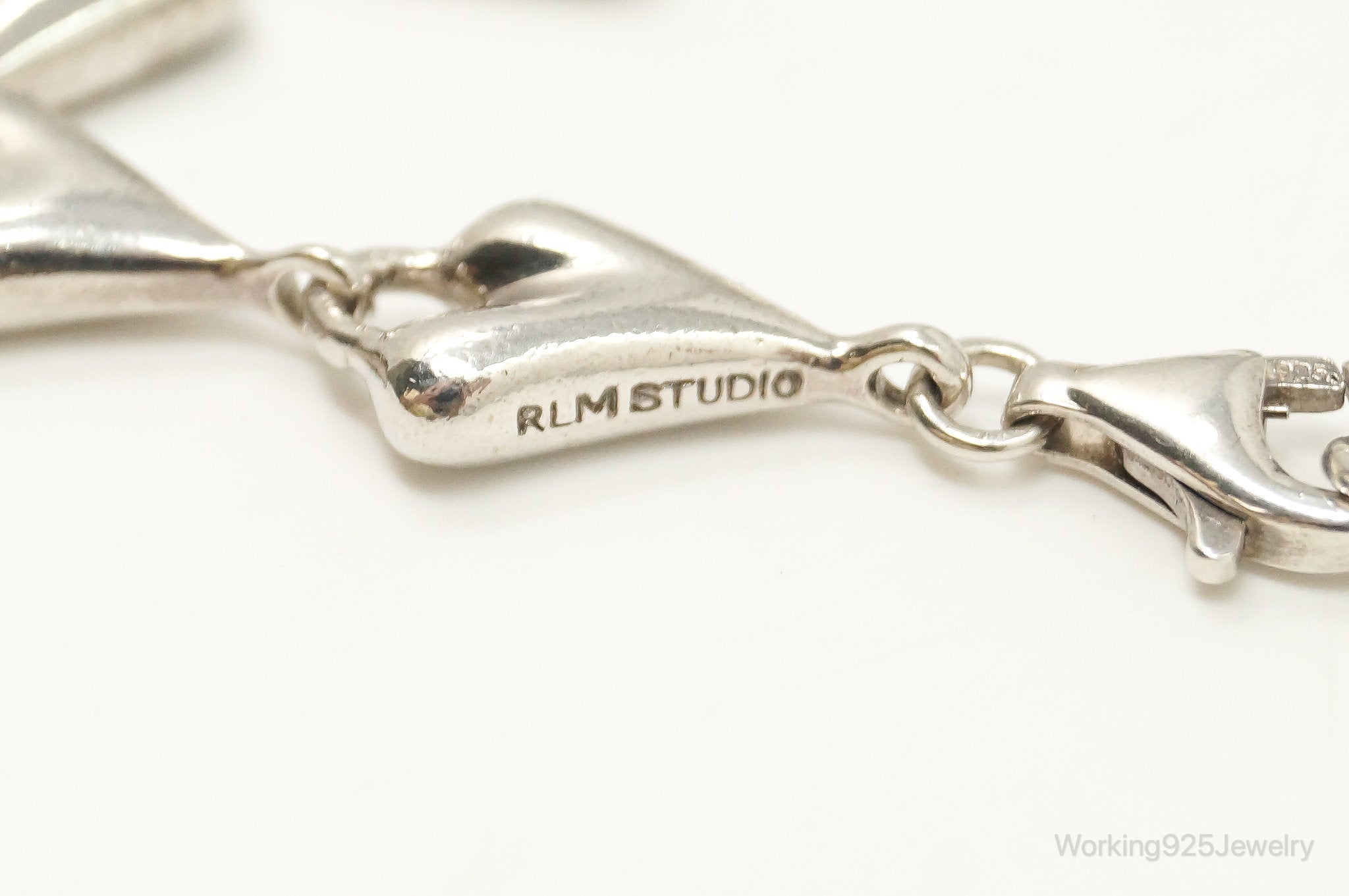 Designer Robert Lee Morris RLM Heart Link Love Modernist SterlingSilver Bracelet