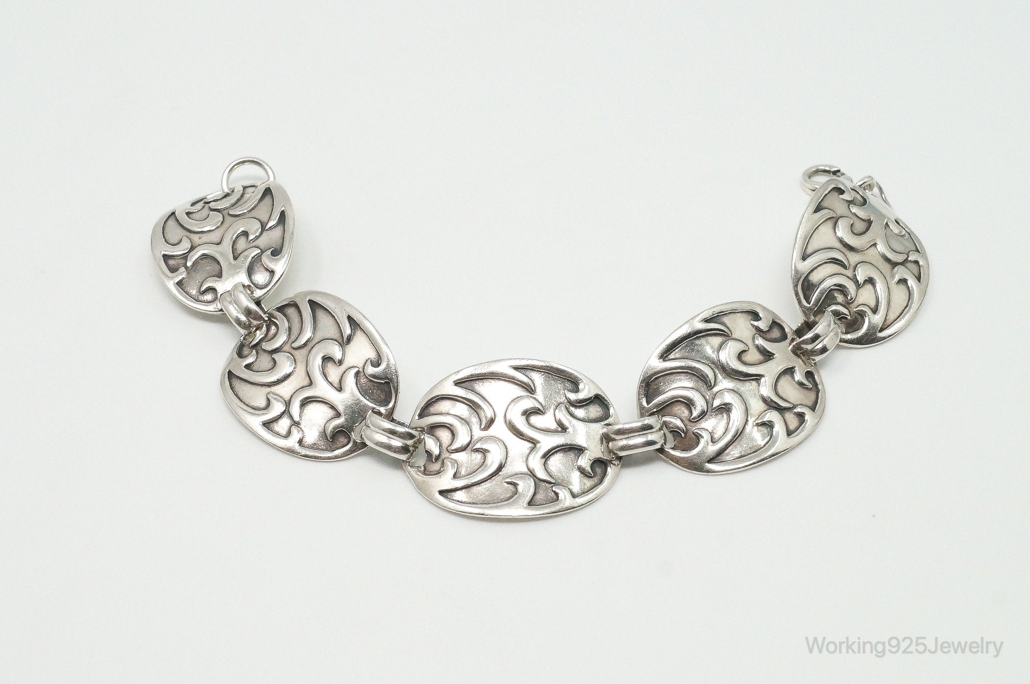 Designer Silpada Waves Panels Sterling Silver Bracelet