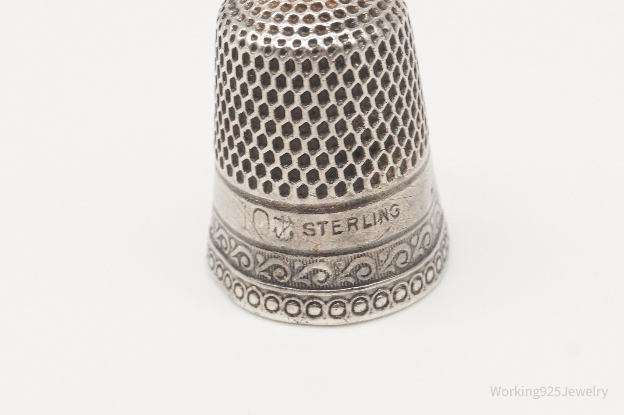 Antique Dome Sterling Silver Thimble Size 10