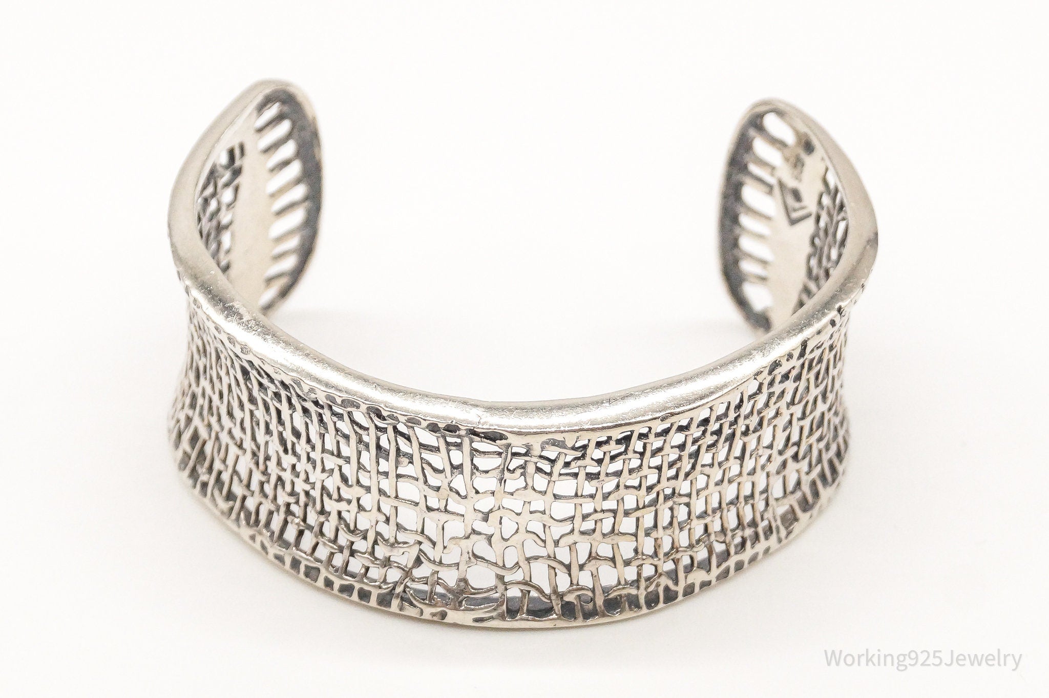 Designer Silpada Retired Mesh Sterling Silver Bracelet